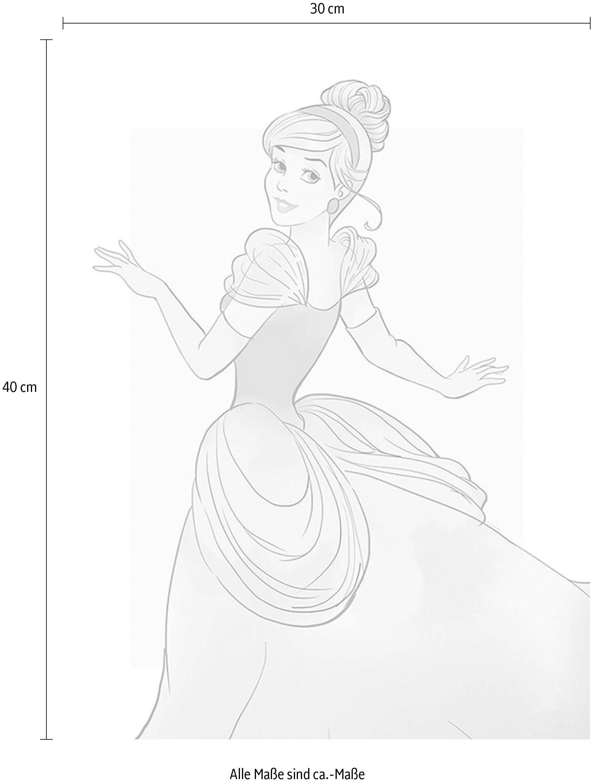 Komar Bild »Cinderella Beauty«, Disney, (1 St.), Wandbild zur Dekoration im Kinderzimmer - ohne Rahmen