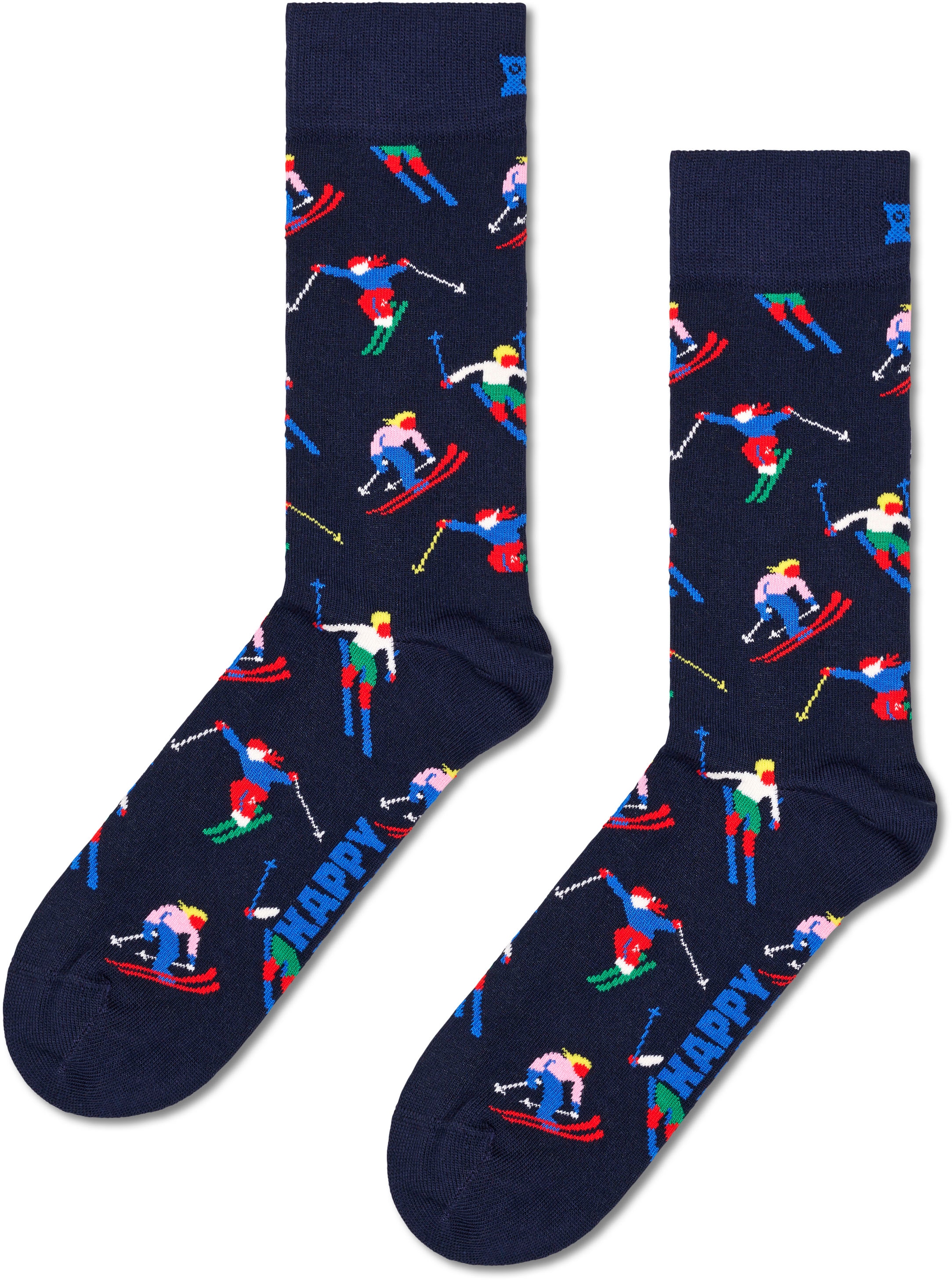 Socken, (2 Socks Happy Paar), ♕ bei Socks Skiing