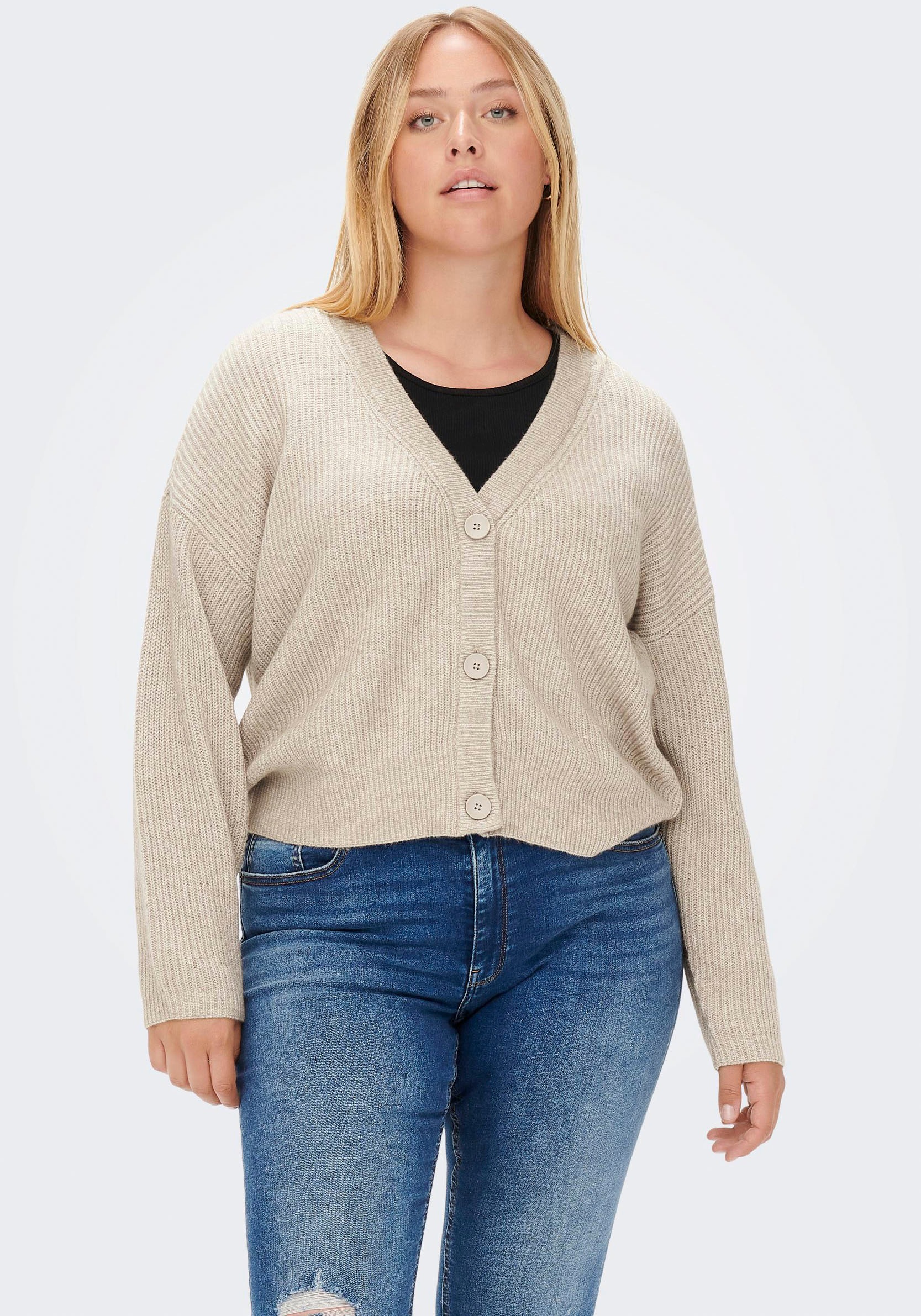 ONLY CARMAKOMA Cardigan »CARESLY«, mit V-Ausschnitt kaufen