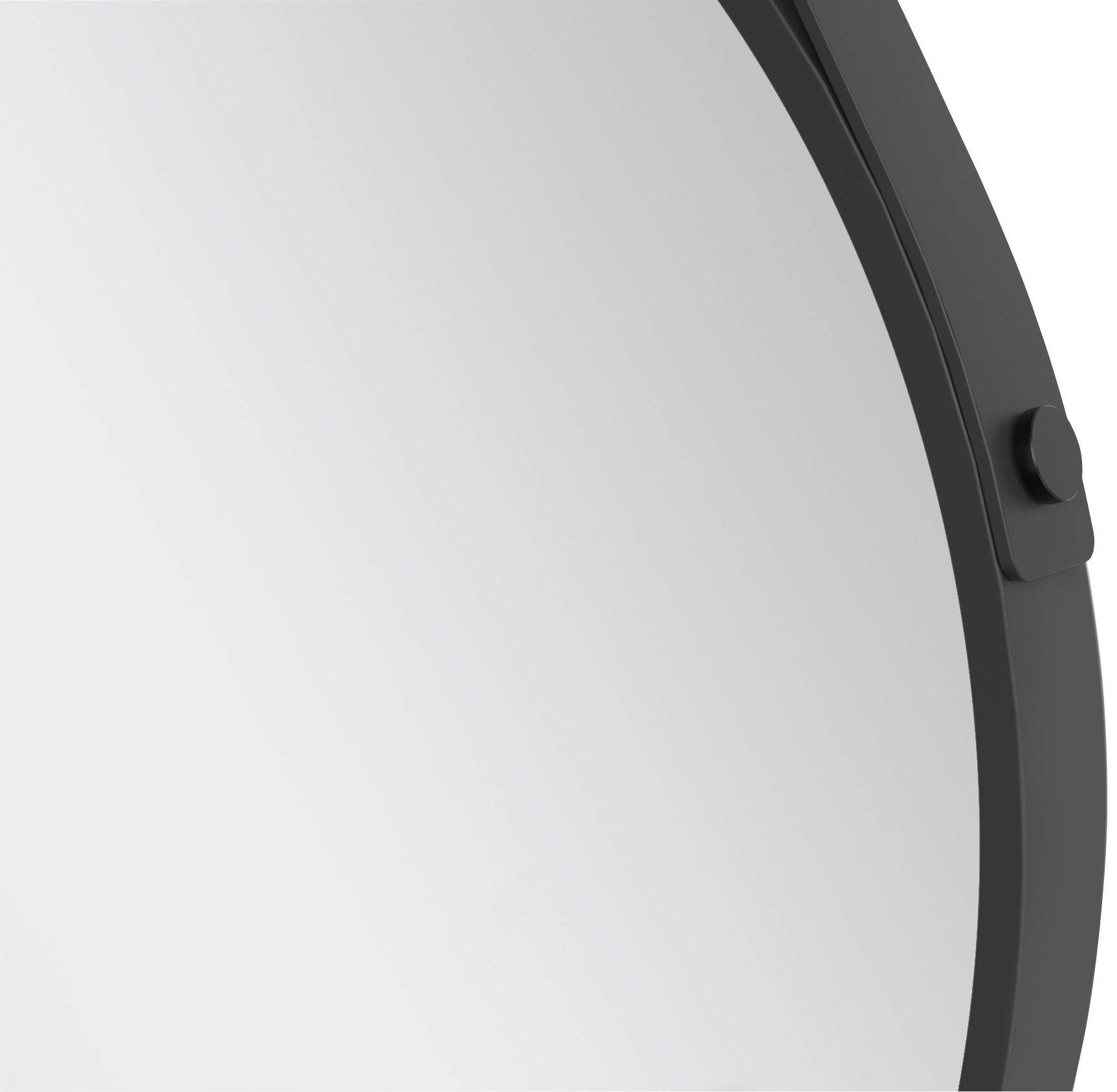 Talos Badspiegel »Black Style«, Durchmesser: 50 cm, mattschwarz lackiert