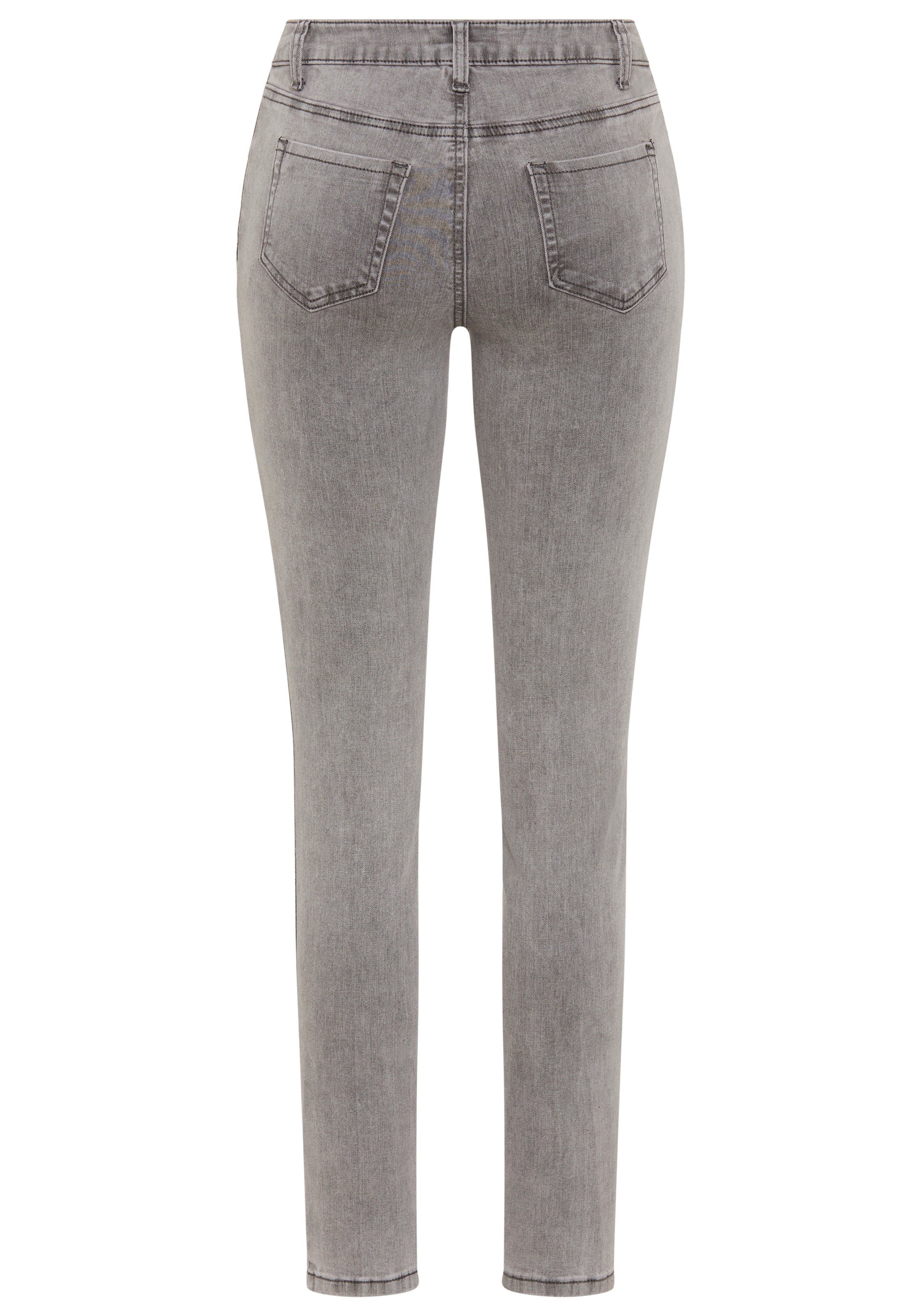 Tamaris Skinny-fit-Jeans schmale Beinweite, mit Gürtelschlaufenbund, mit Metallreißverschluss