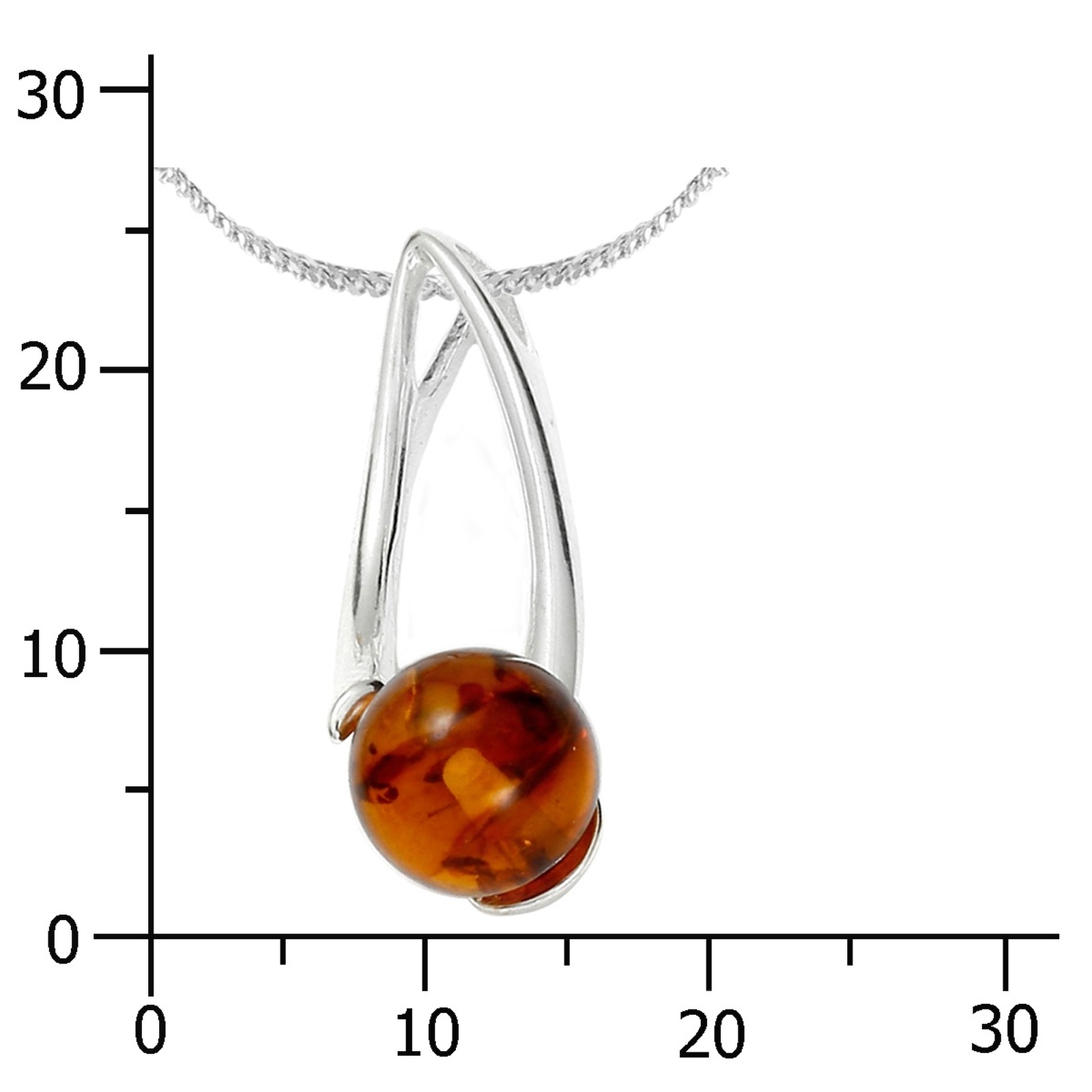 OSTSEE-SCHMUCK Kette mit Anhänger »- Melina - Silber 925/000 - Bernstein«