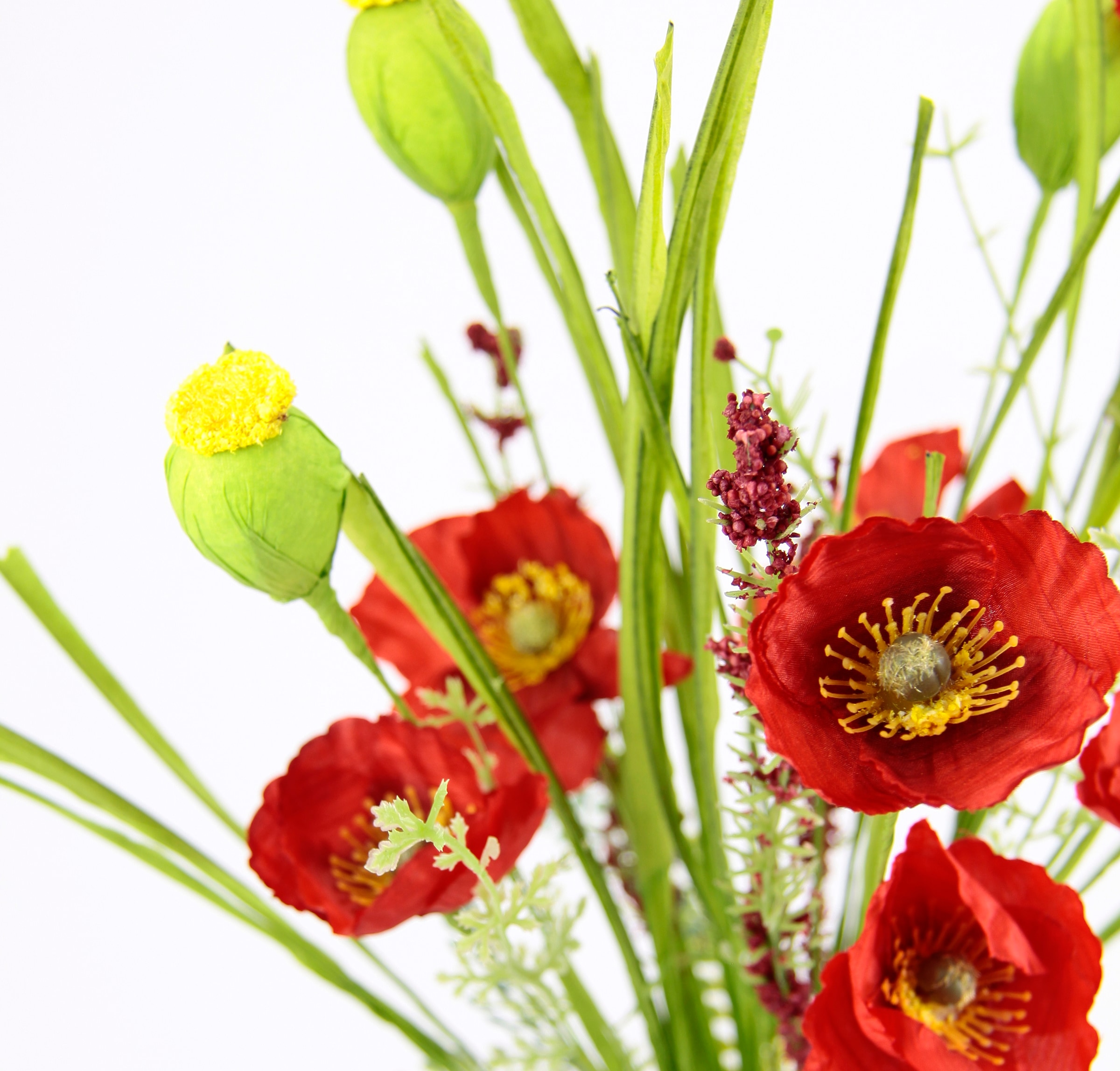 I.GE.A. Kunstblume »Mohnblumenbusch in Vase aus Keramik«, Blumen Mohnblume  Mohn Mohnbusch Bouquet Strauß Seidenblumenstrauß auf Raten kaufen | Kunstblumen