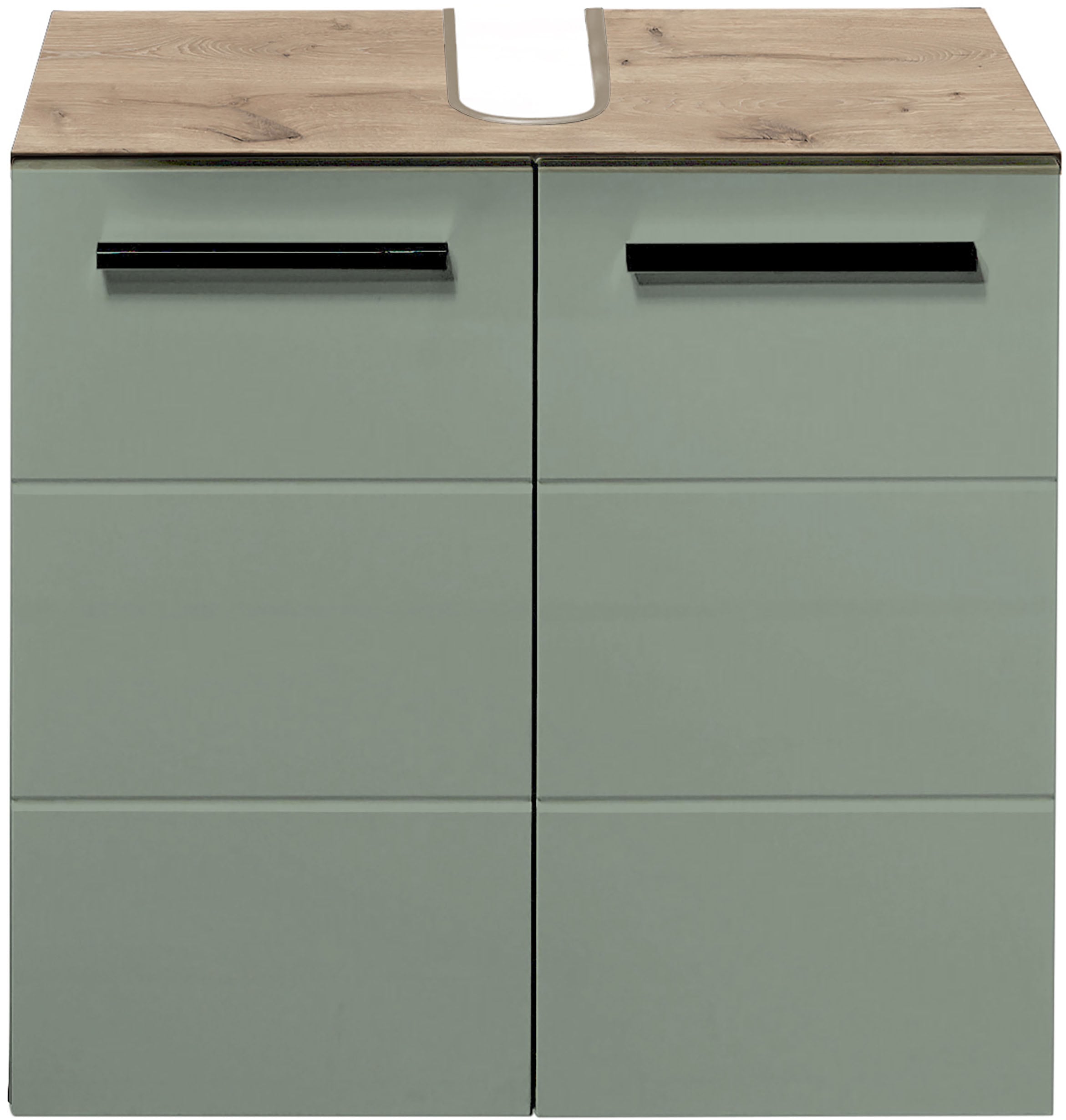 BASIC by Balculina Waschbeckenunterschrank »Vista BxHxT 60x62x31« 1 Stk. tlg. Breite 60cm, Kunststoffgriffe, Made in Europa