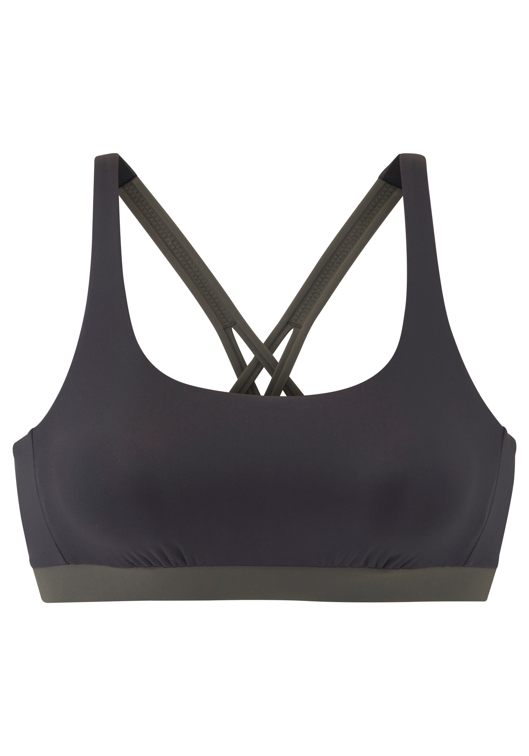 s.Oliver Bustier-Bikini-Top »Yella« mit kontrastfarbenen Details und gekreuzten Bändern im Rücken
