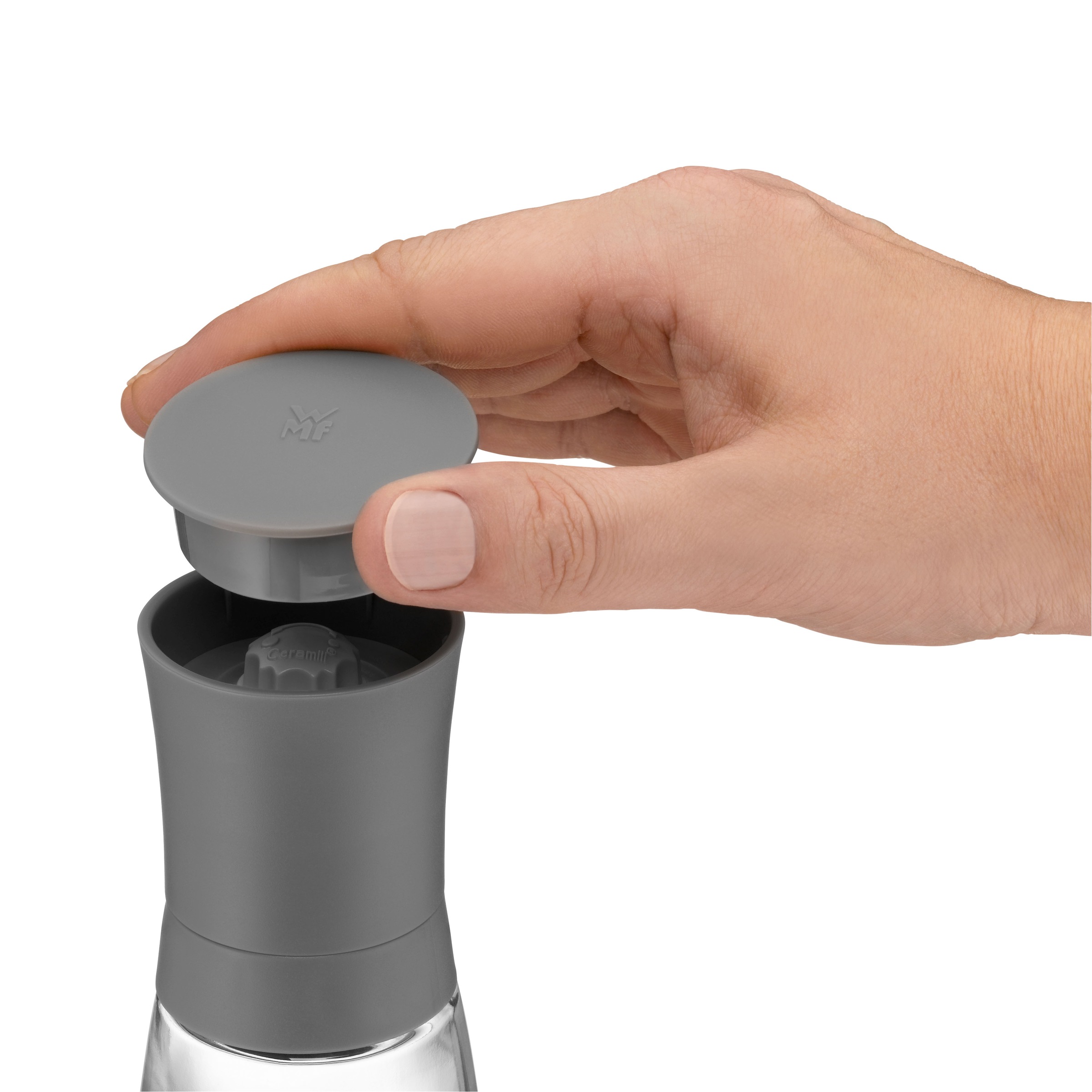 WMF Gewürzmühle »Trend«, 2-tlg. Set, Keramik-Mahlwerk, aromadicht, Mahlstärken-Einstellung