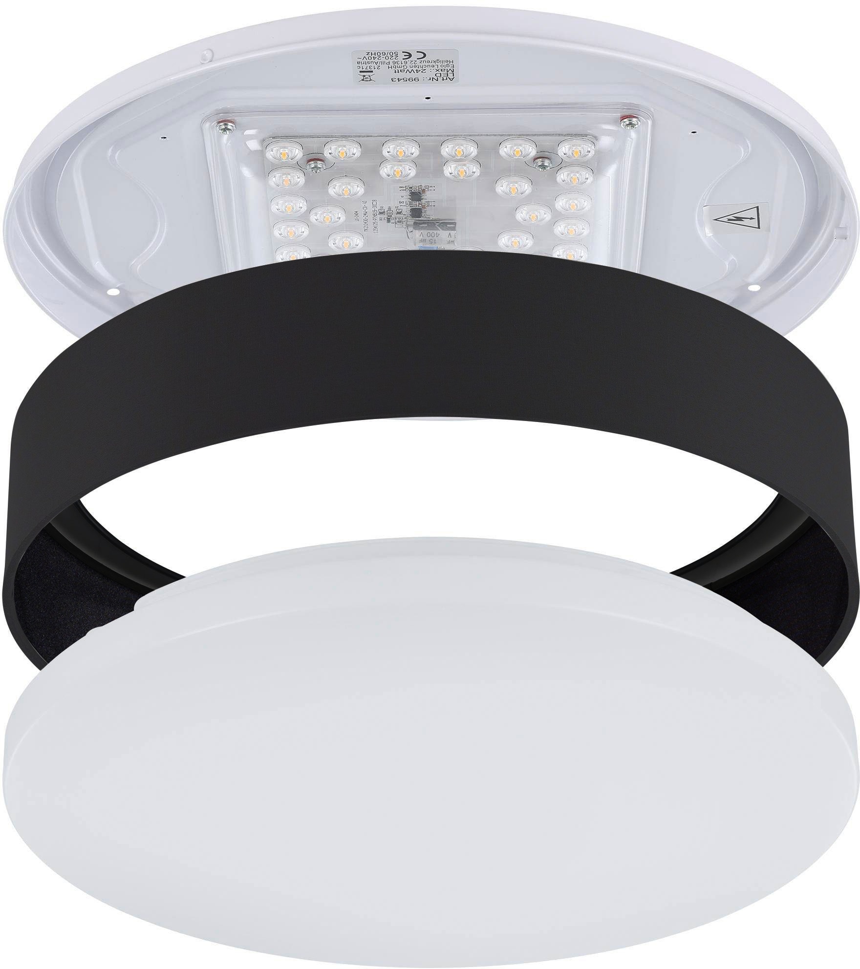 my home LED Deckenleuchte »Juria« LED-Modul 1 Stk. Neutralweiß | Warmweiß Deckenlampe Ø38 x H9 cm mit Textil-/Stoffschirm, CCT, Fernbedienung