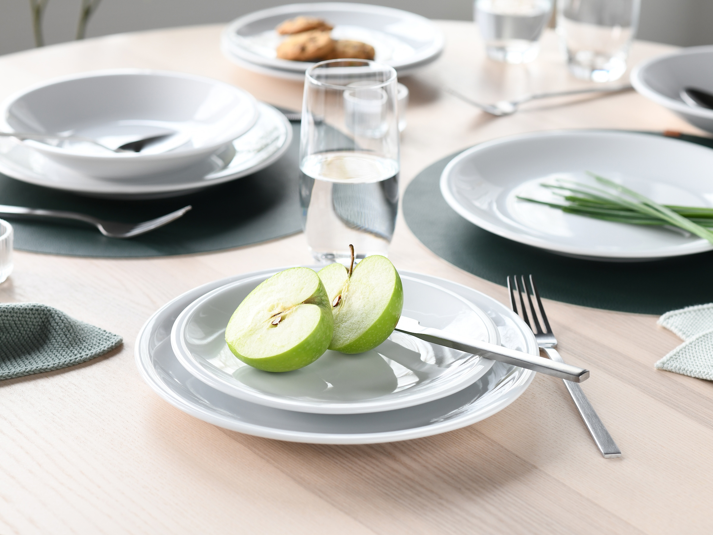 CreaTable Teller-Set »Milano Weiss, Service 18-tlg.« Teller Set, Daily Use, Minimalistischer Stil