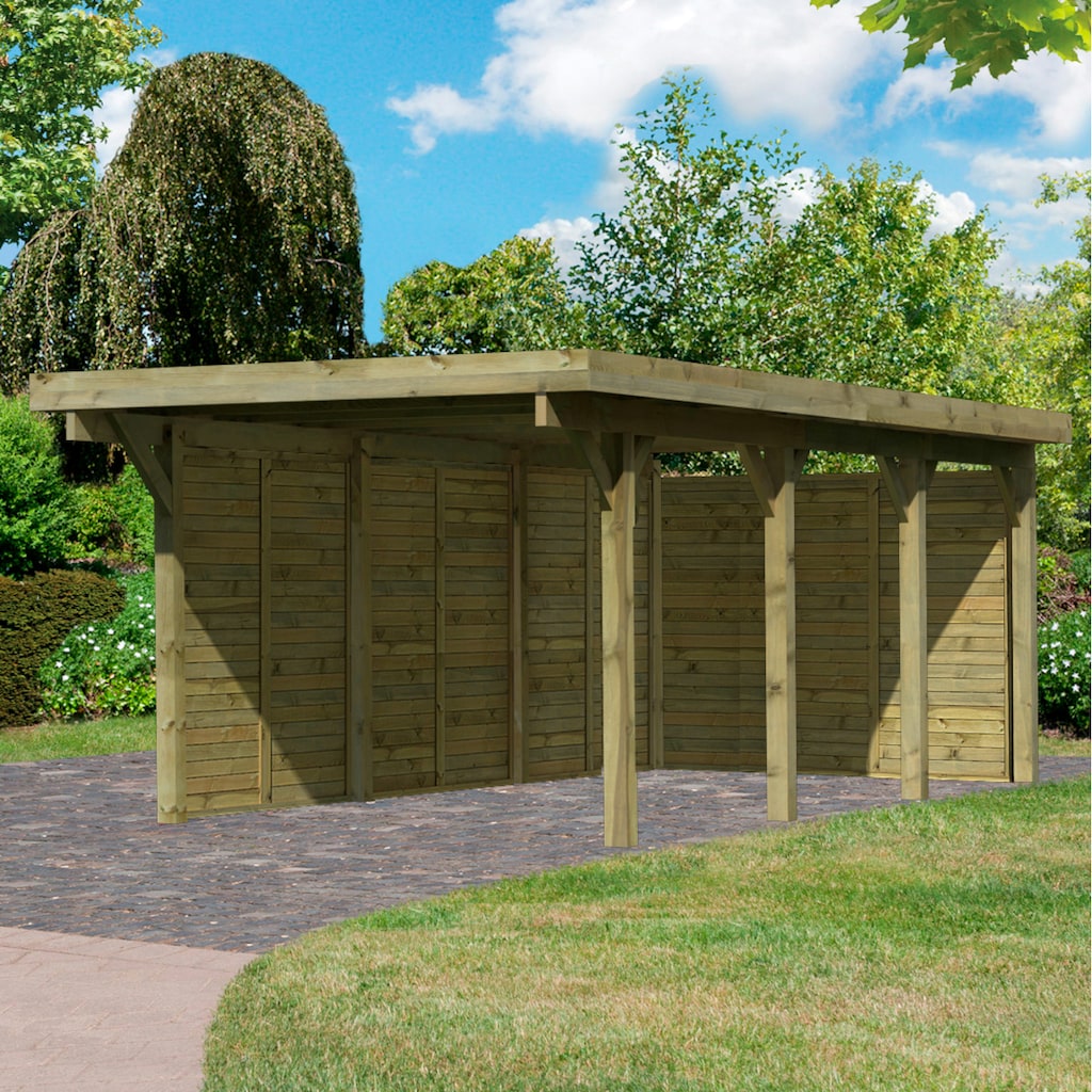 Karibu Einzelcarport »Classic 2«, Holz, 250 cm, braun