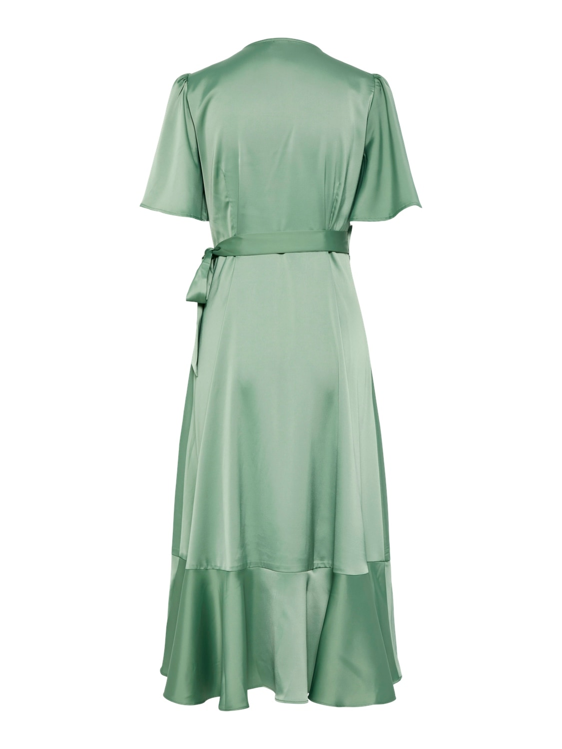 Y.A.S Wickelkleid »YASTHEA 2/4 MIDI WRAP DRESS S. NOOS«, mit Volant
