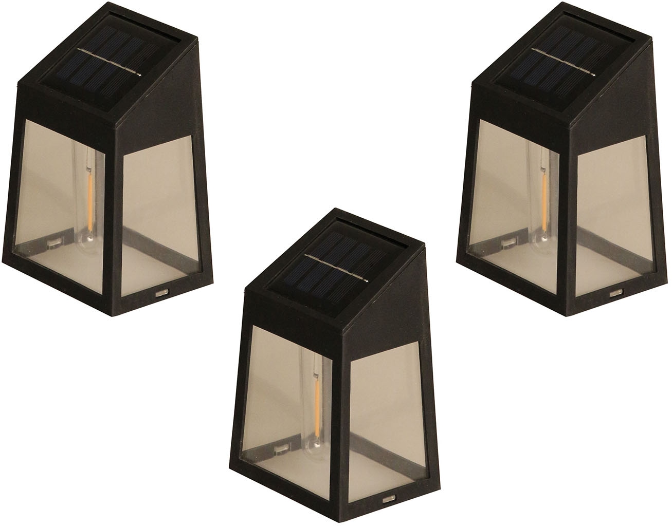 LUXFORM Außen-Wandleuchte »Solar-Wandleuchte - Vigo - LED - 3 Stück«, Leuchtmittel LED-Modul | LED fest integriert, Solarbetrieben