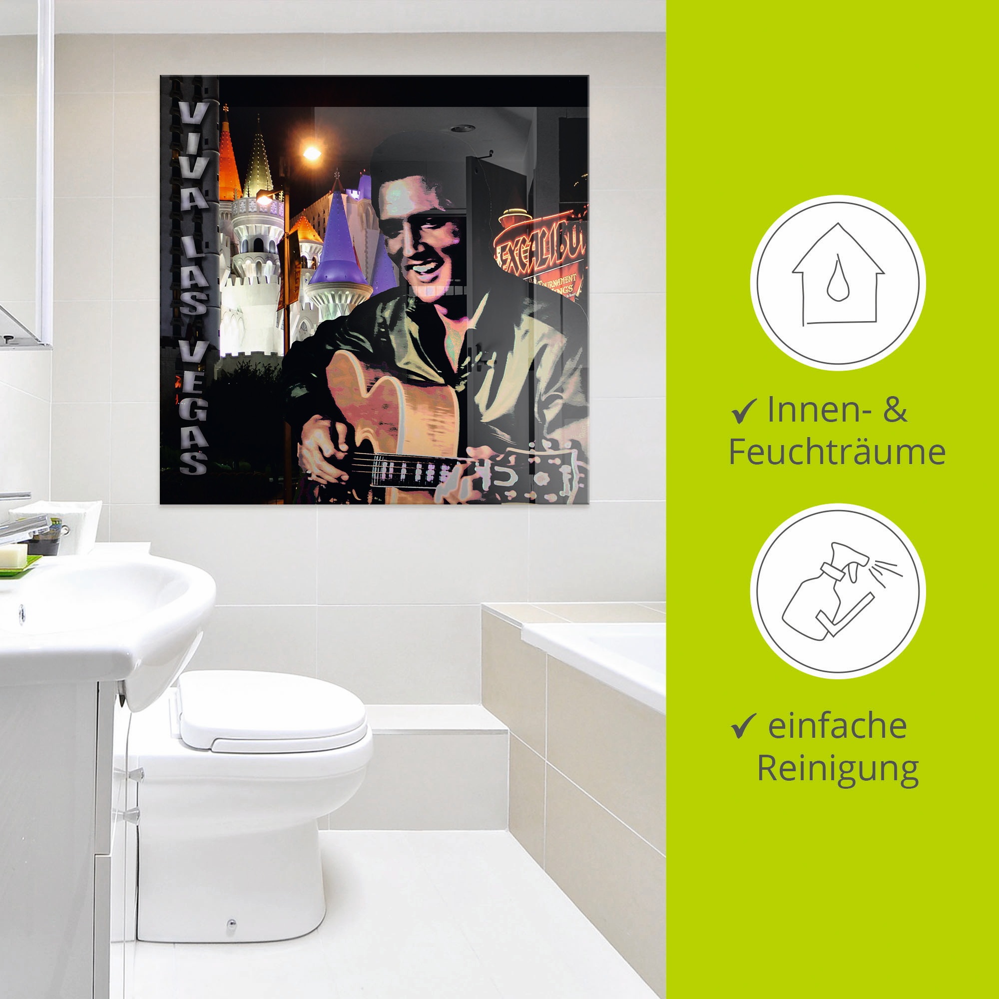 Artland Glasbild »Elvis Presley« Bilder von berühmten Musikern 1 Stk. tlg. in verschiedenen Größen