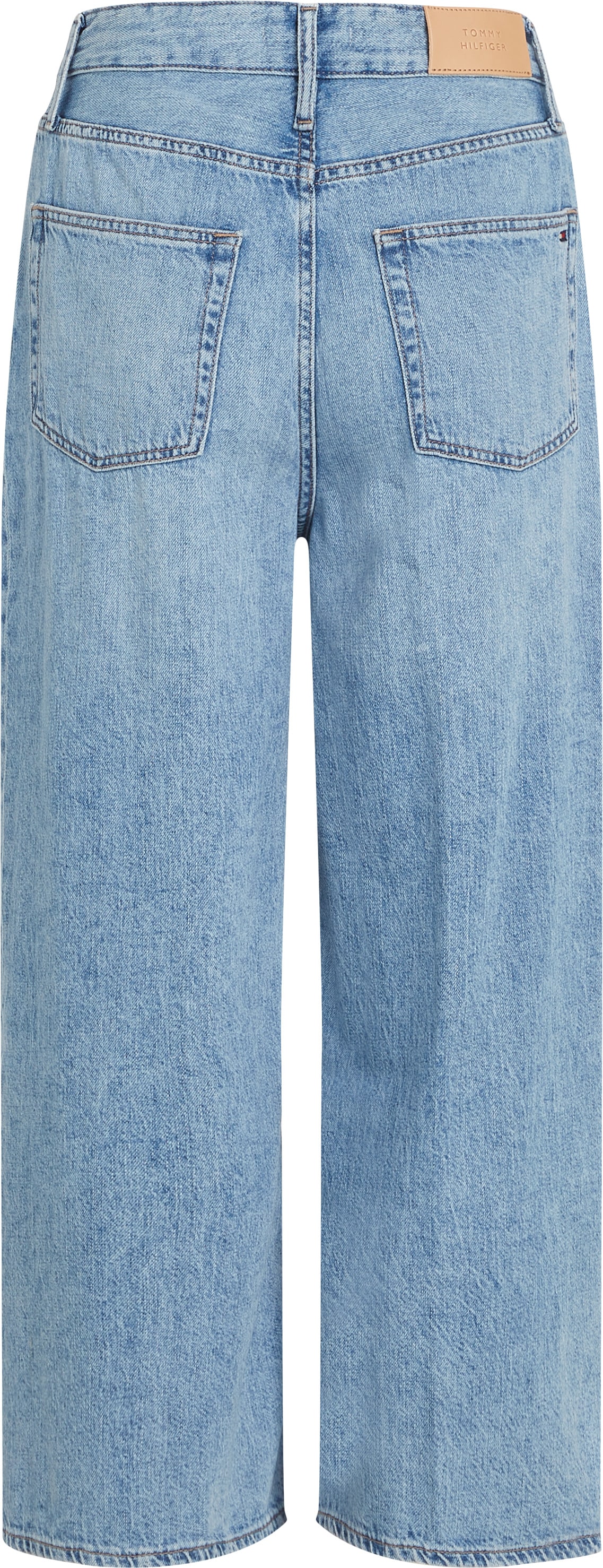 Tommy Hilfiger Weite Jeans »Wide Leg High Waist«, mit Logo-Badge, in blauer Waschung