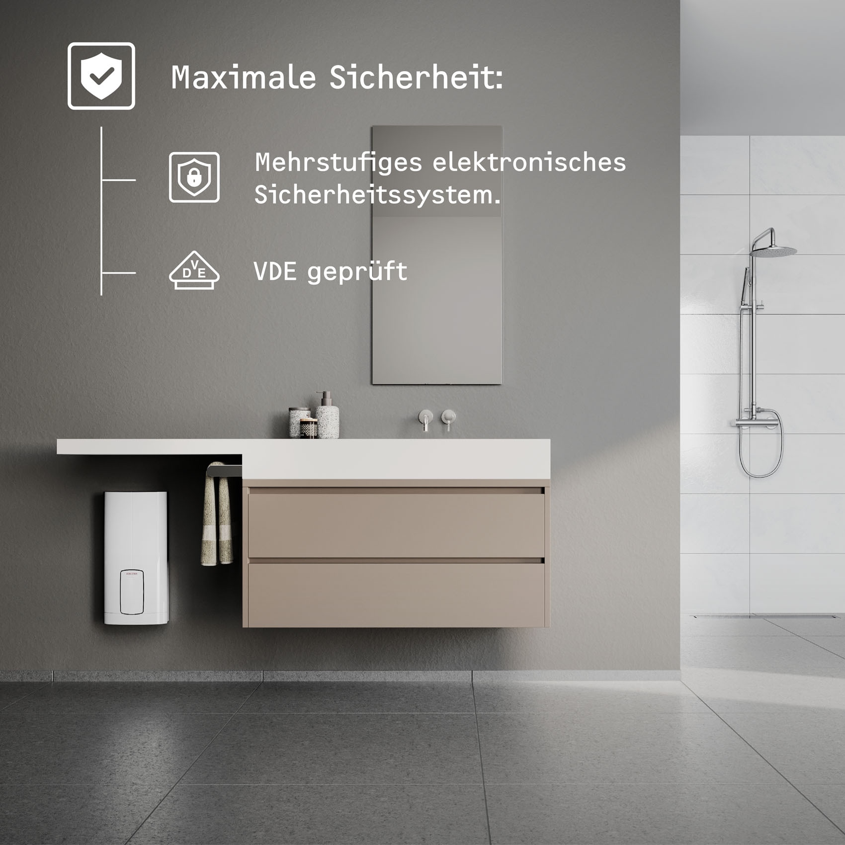 STIEBEL ELTRON Komfort-Durchlauferhitzer »HDB-E 27 Trend«, 2i Technologie für nahezu konstante Warmwassertemperatur