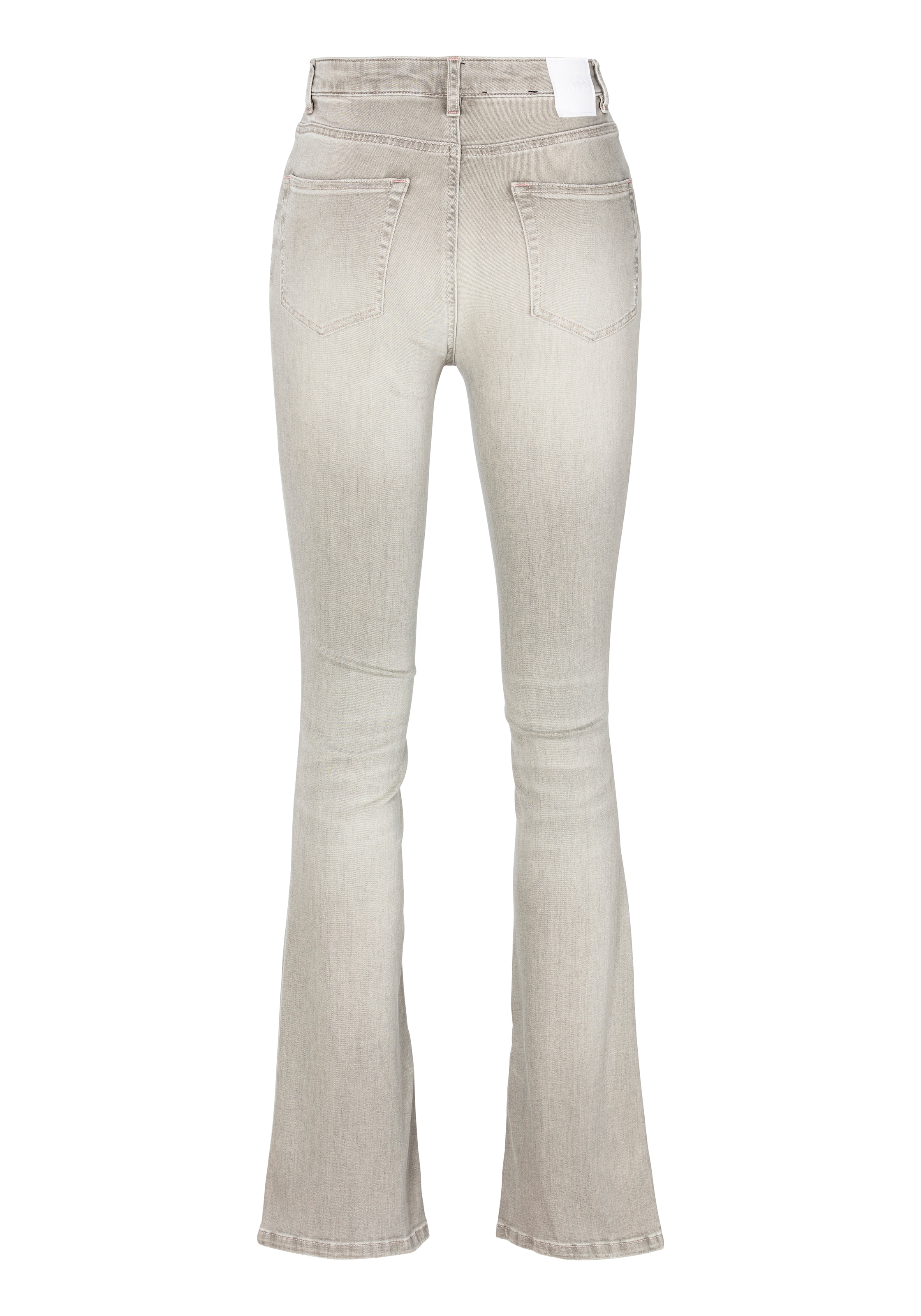 BOSS ORANGE Schlagjeans »Rosa High Rise Bootcut Premium Damenmode«, mit BOSS Leder-Badge