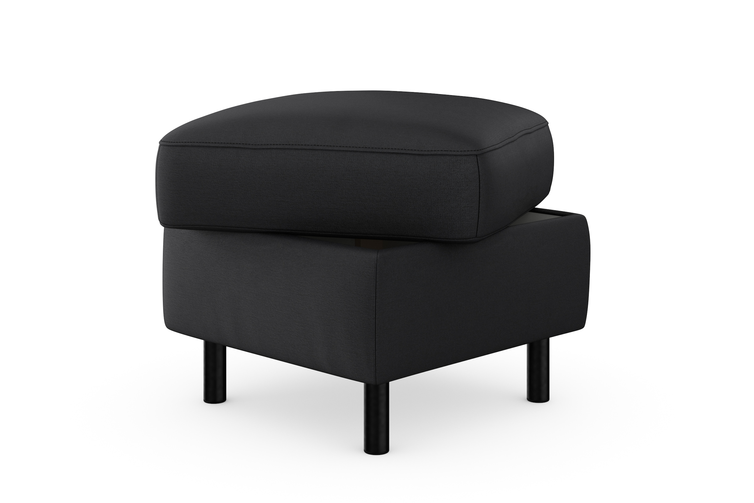 sit&more Stauraumhocker »Sinatra«, Sitzfläche ist abnehmbar, mattschwarze Metallfüße