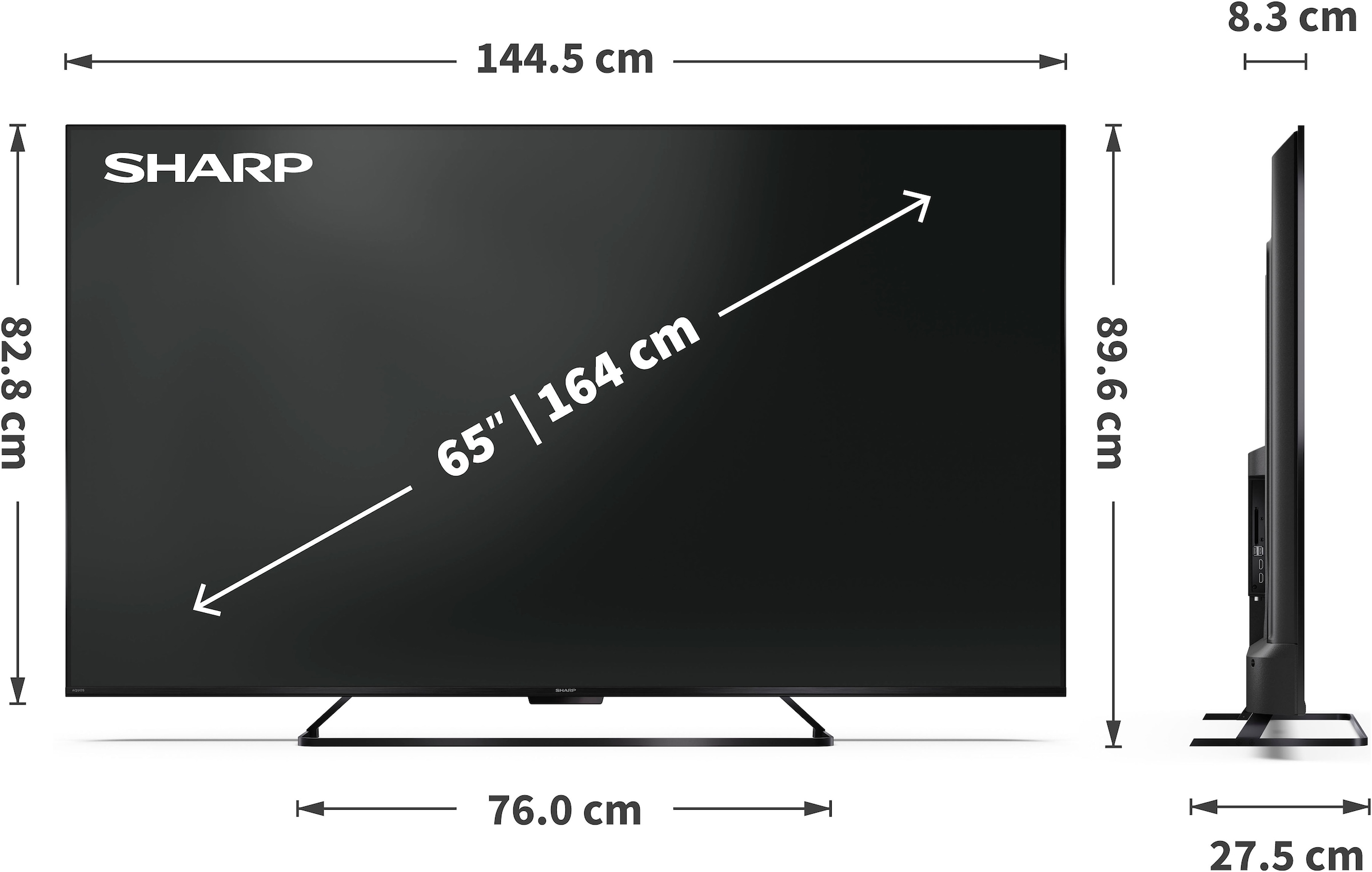Sharp QLED-Fernseher »4T-C65HRx« 164 cm/65 ″ Smart-TV