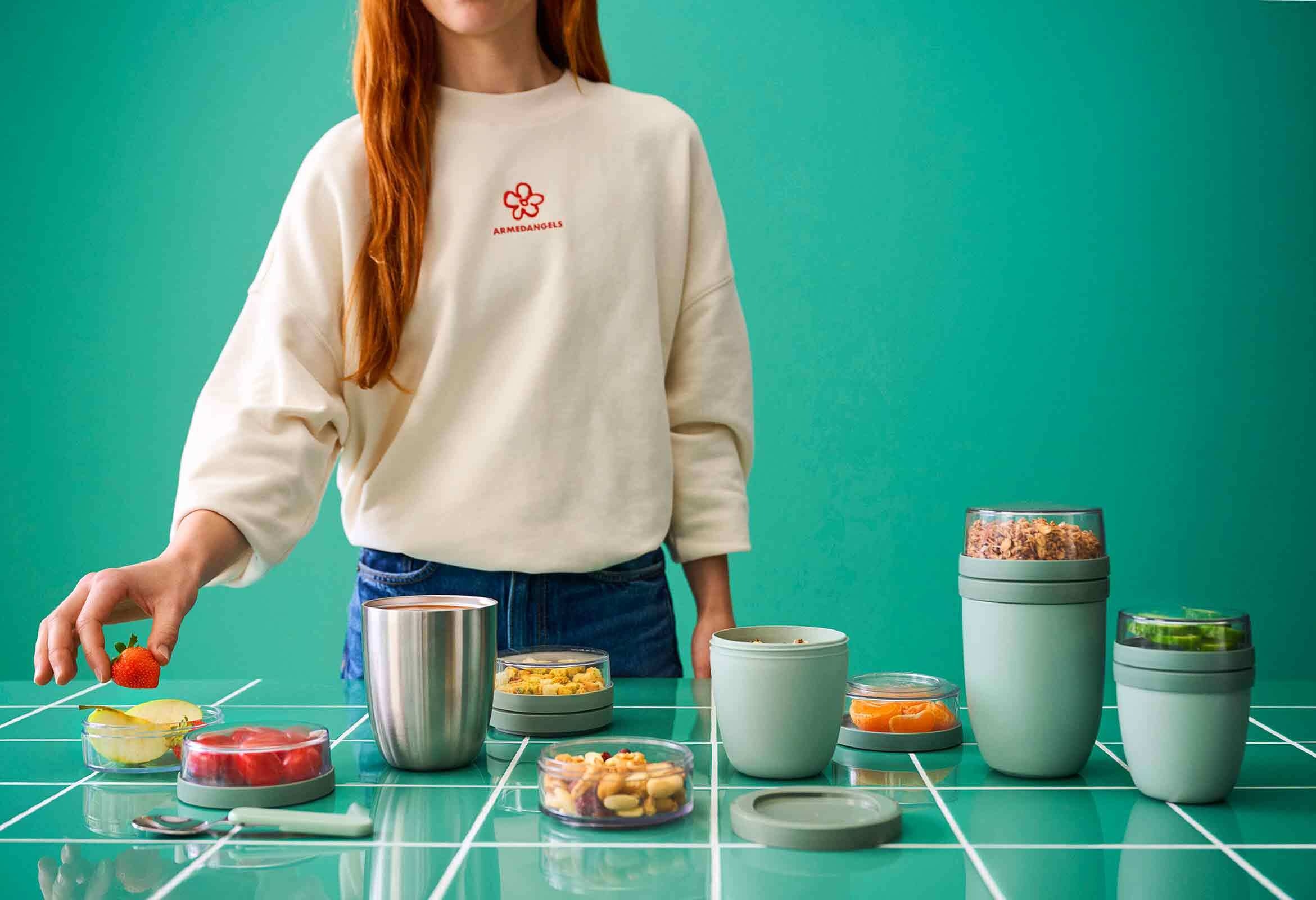Mepal Lunchbox »Lunchpot XL Ellipse 750 ml + 300 ml« Spülmaschinengeeignet, Mikrowellenfest