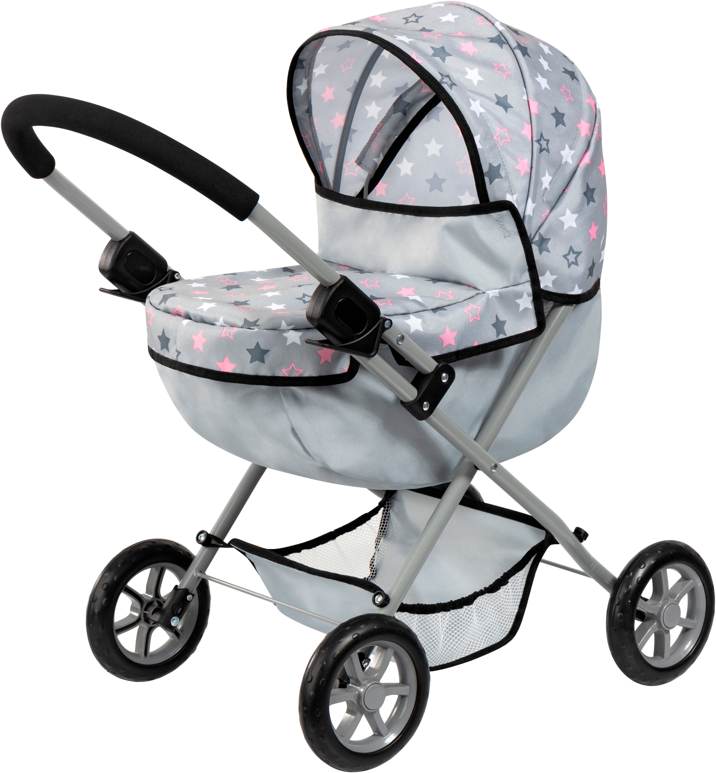 Bayer Puppenwagen »Cosy Set, grau«, mit Puppenhochstuhl und Wickeltasche