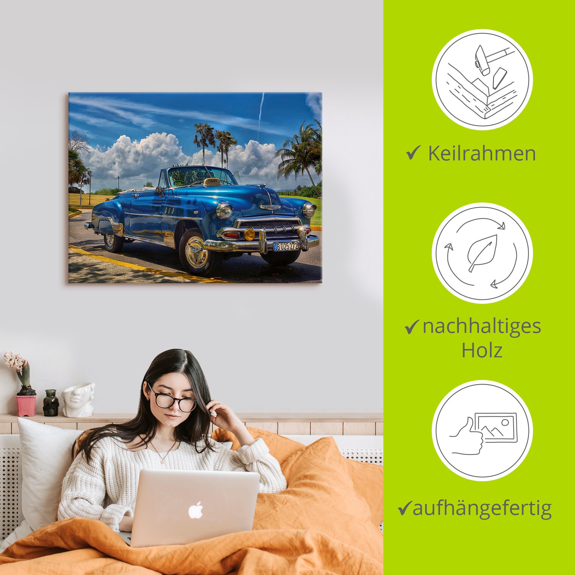 Artland Wandbild »Havanna Flair« Auto 1 Stk. tlg. als Alubild, Leinwandbild in verschied. Größen