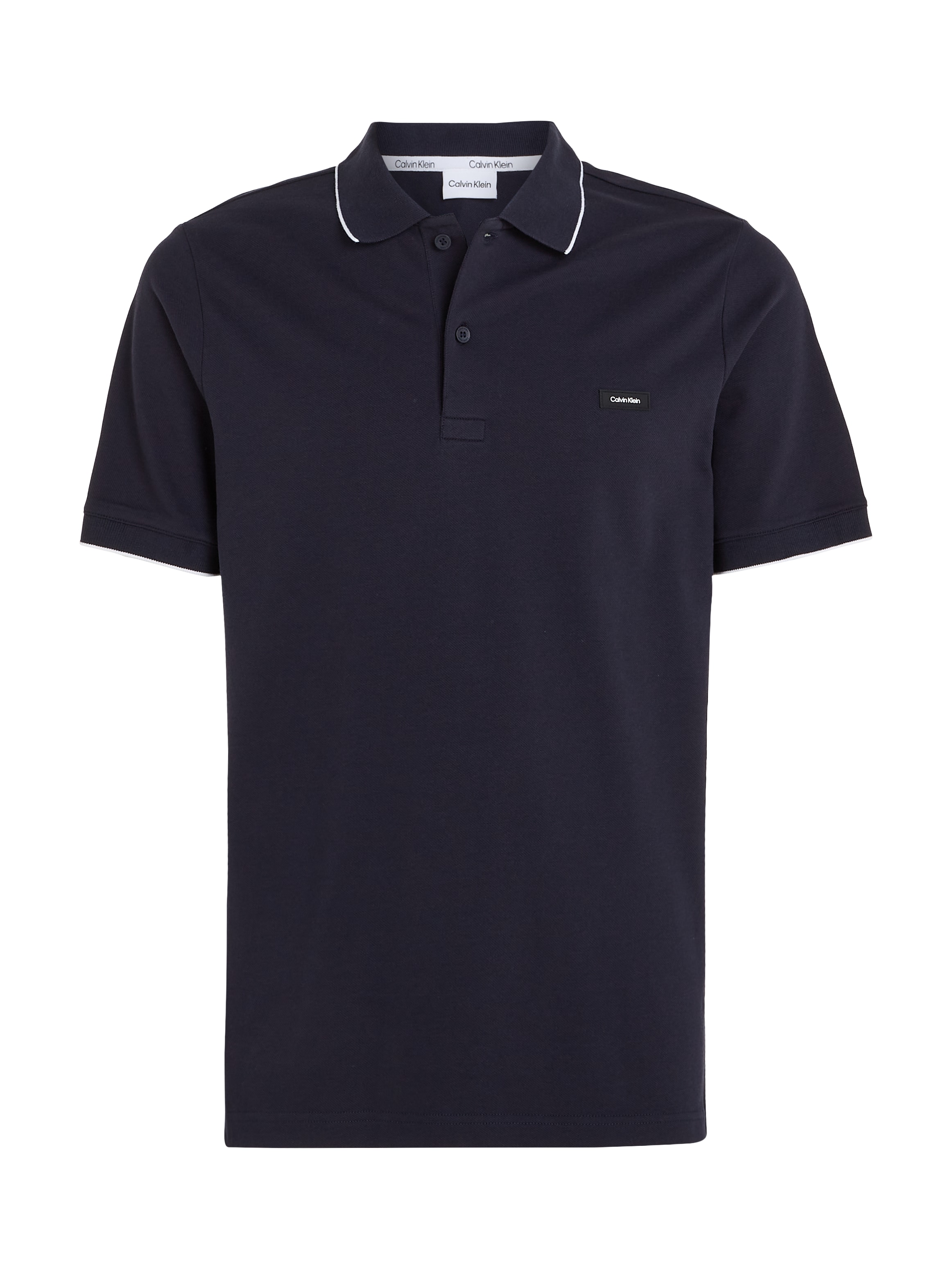 Calvin Klein Poloshirt »STRETCH PIQUE TIPPING POLO«, mit Streifendetail am Kragen
