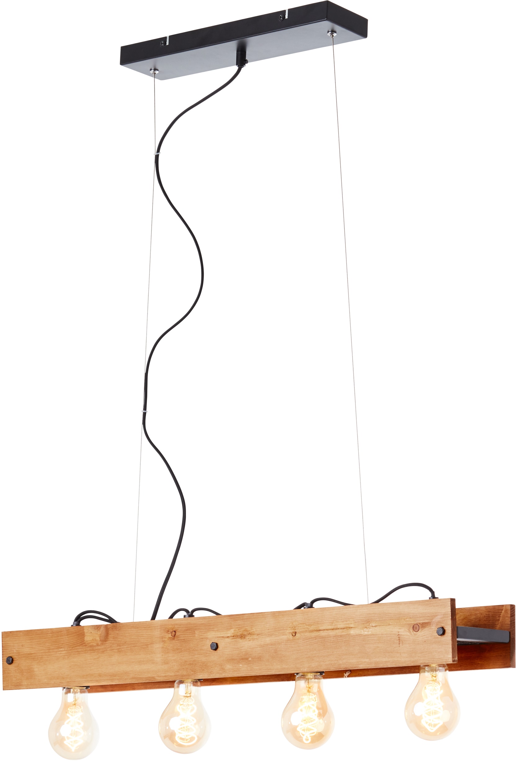 Brilliant Pendelleuchte »Calandra«, 4 3 online Jahren cm 150 Garantie Höhe, 4 cm kaufen schwarz/holz Breite, x 75 XXL mit flammig-flammig, Metall/Holz, | E27