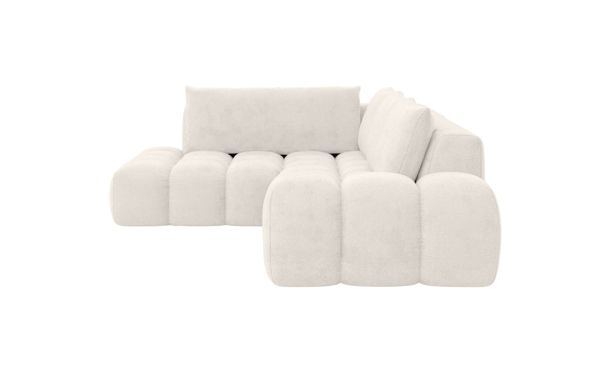 OTTO home Ecksofa »AZITA klein, L-Form, elegant und bequem Designsofa in Bubble-Optik« lose Rückenkissen, traumhafte Steppung, Maße B/T/H: 296/176,5/89 cm