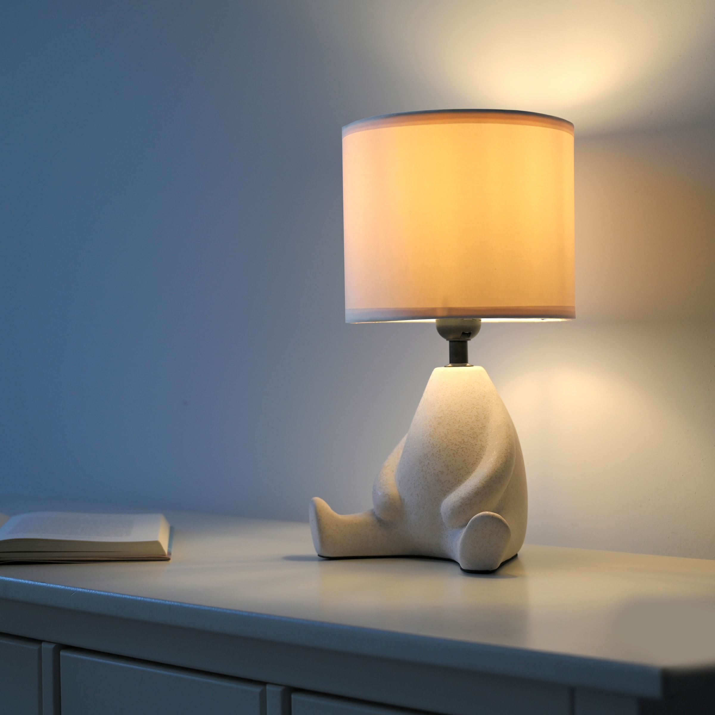 JUST LIGHT Tischleuchte »TED« E27 1 Stk. Warmweiß Schalter, Schnurschalter, ExklusiveE27