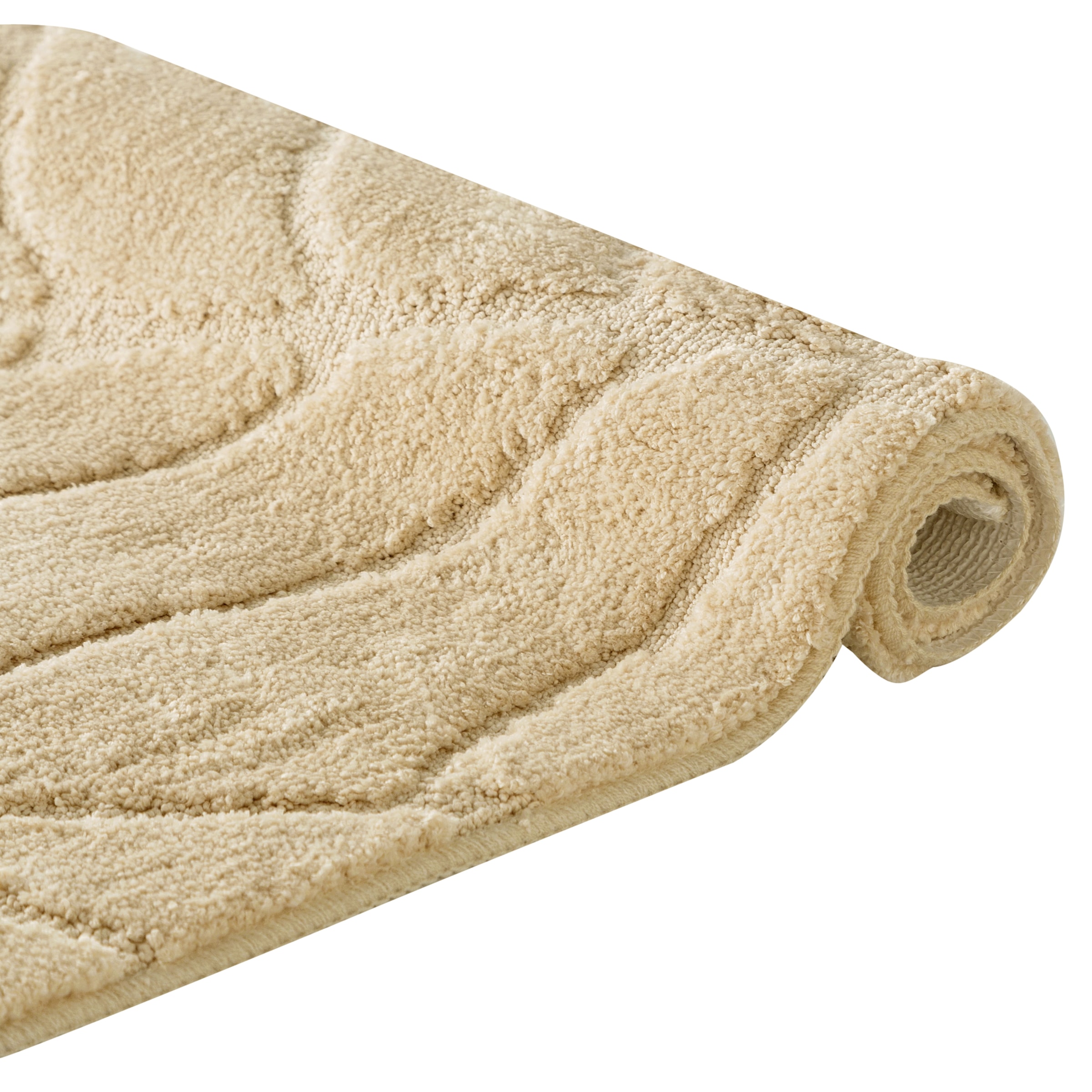 my home Badematte »Epense, Badvorleger, Badezimmer Teppich, Duschmatte mit Blattstruktur«, rutschhemmend beschichtet, fußbodenheizungsgeeignet-schnell trocknend, Badteppich, Uni, Blätter, Hoch-Tief, verschiedene Farben und Größen