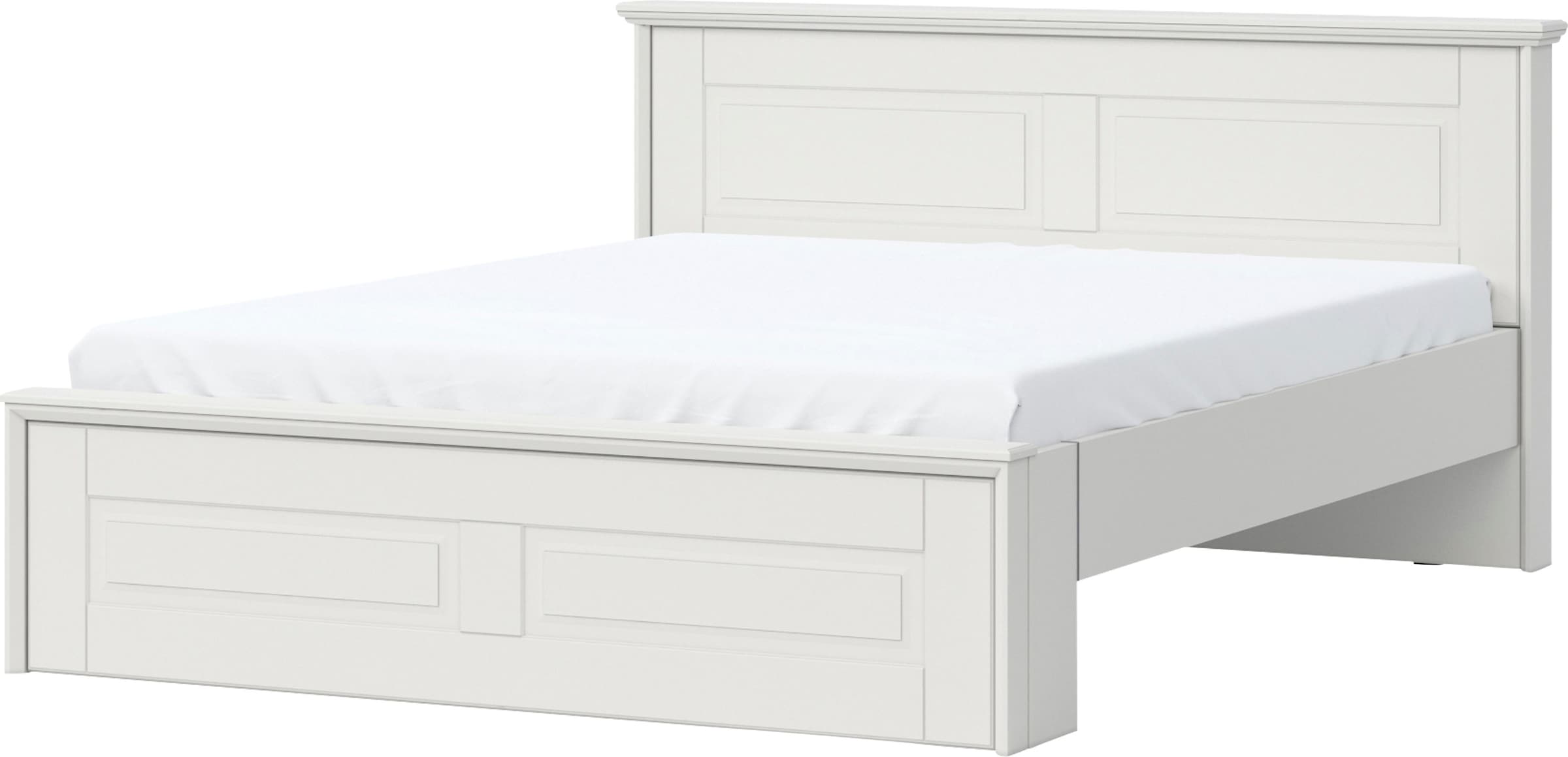 Home affaire Bettgestell »Evergreen, UV lackiertes MDF, FSC-zertifiziert, Made in Europe«, (optional passende Stauraumschubladen und Nachttische erhältlich), Holzbett im klassischen Landhaus Stil, 160x200cm Liegefläche