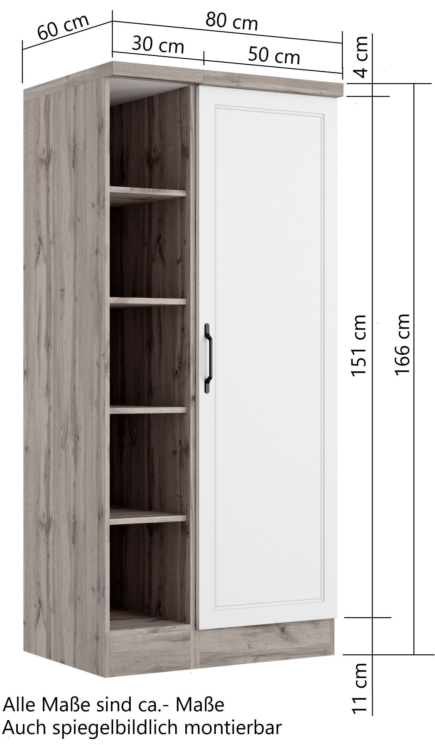 KOCHSTATION Vorratsschrank »KS-Lana« Breite 80 cm