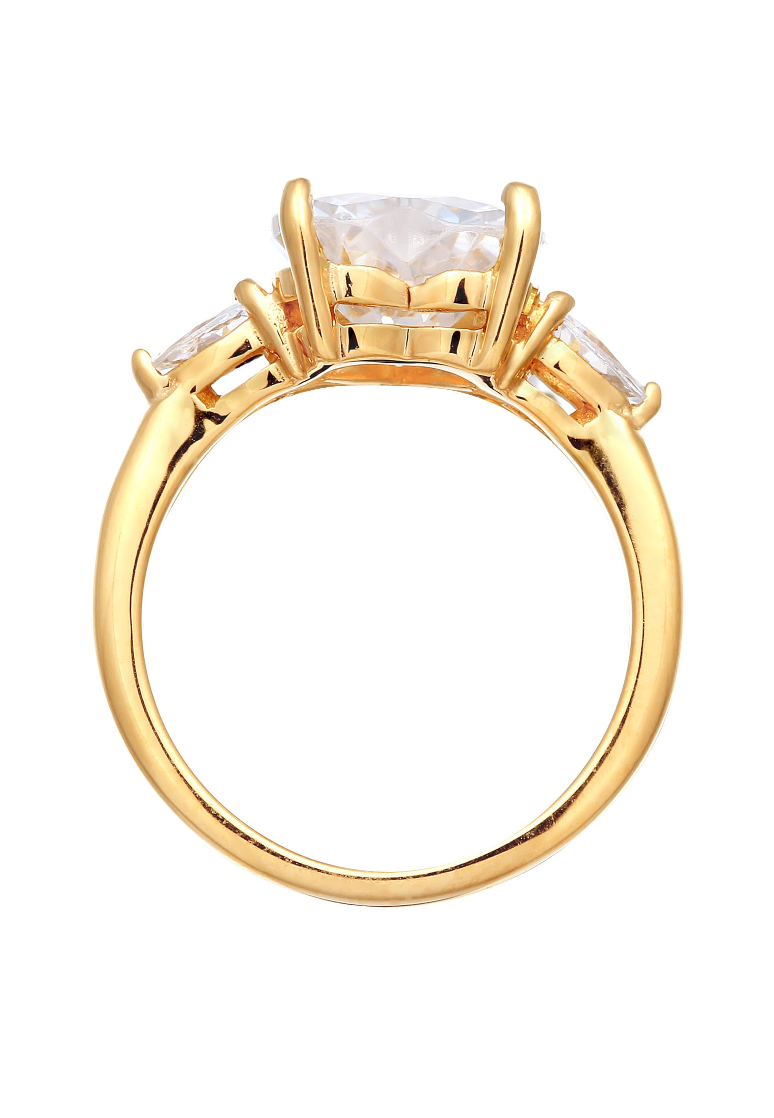 Elli Silberring »Ring Herz Zirkonia Weiß 925 Sterling Silber«