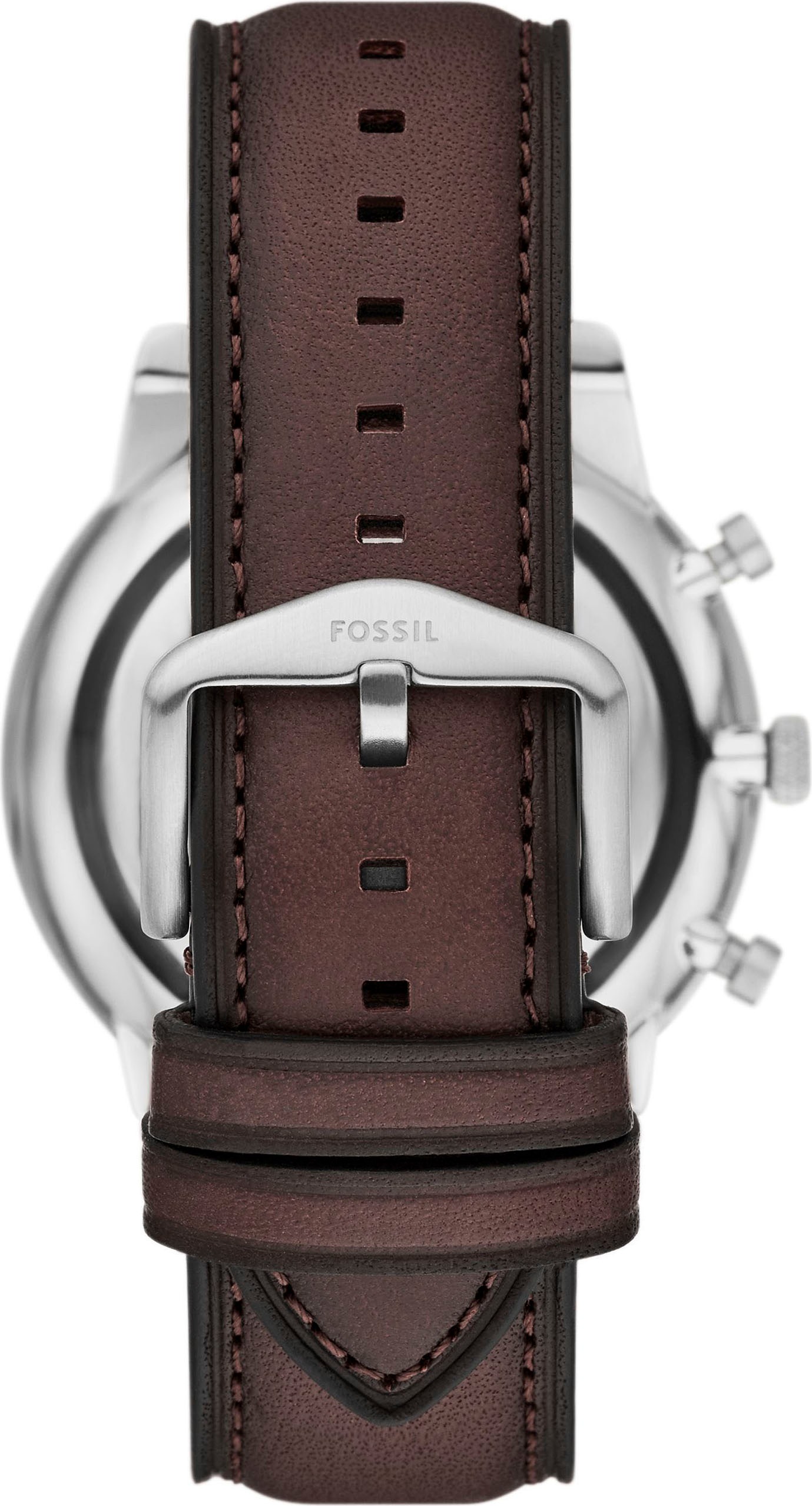 Fossil Chronograph »NEUTRA«, Quarzuhr, Armbanduhr, Herrenuhr, Lederarmband, analog, Datum