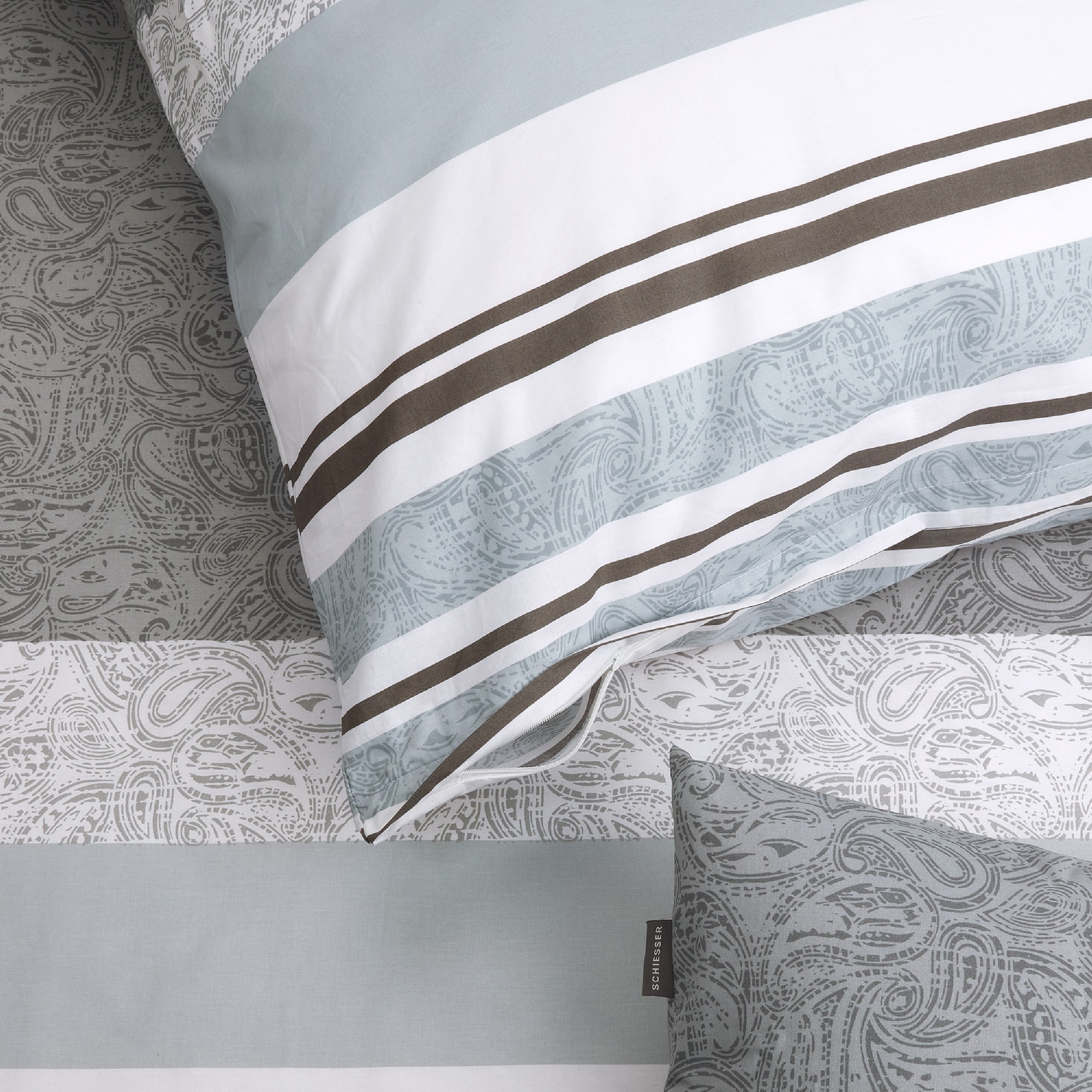 Schiesser Bettwäsche »Adele aus weicher Baumwolle mit im Paisley-Streifen-Look«, MADE IN GREEN by OEKO-TEX®