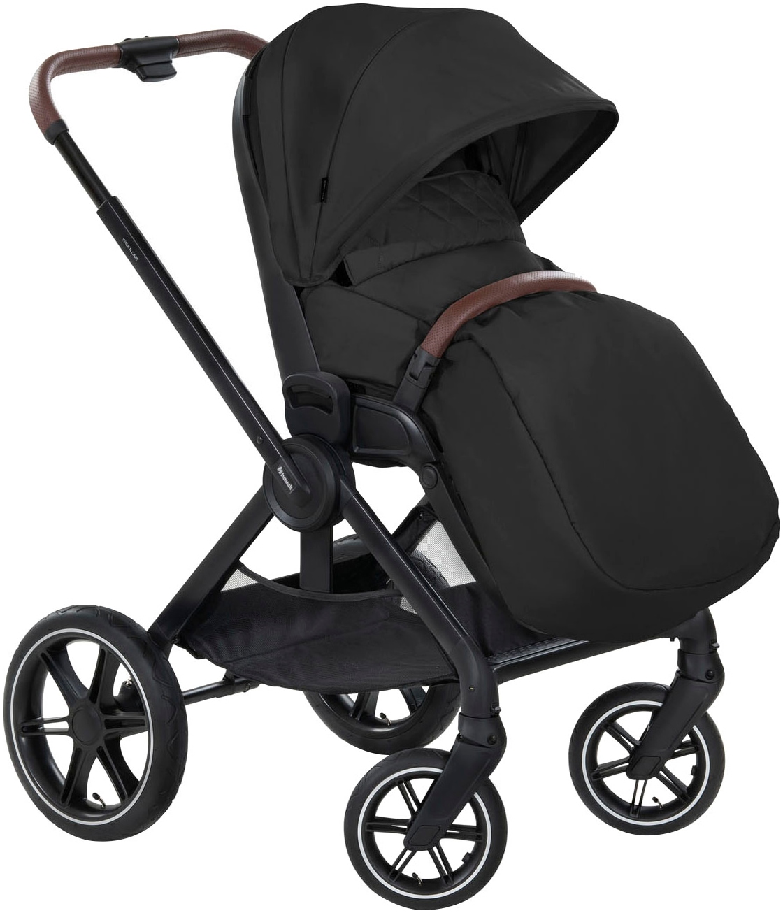 Hauck Kombi-Kinderwagen »Walk N Care Air Set, black«, 22 kg, belastbar bis 22 kg