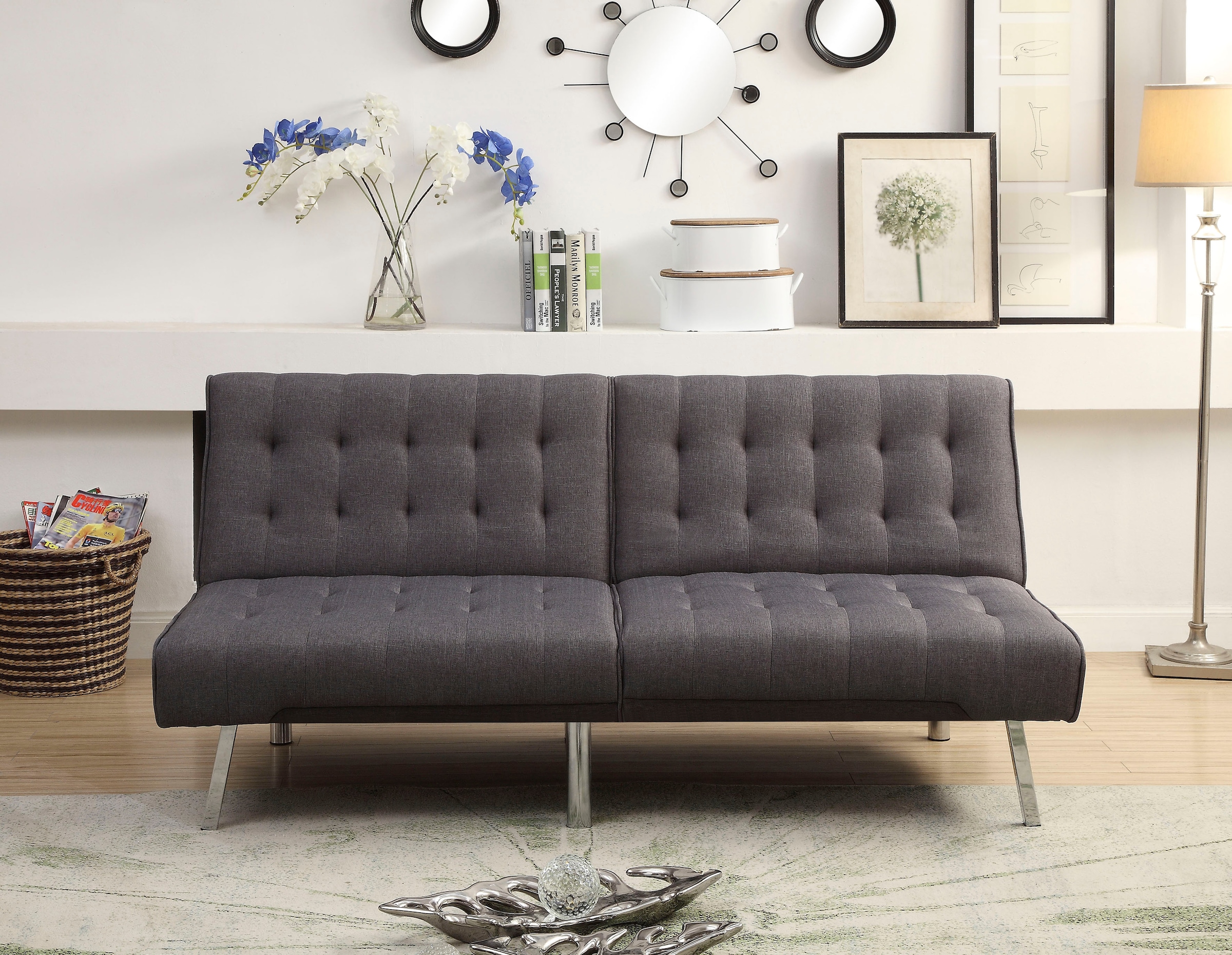 ATLANTIC home collection Sofa »Pierre«, mit verstellbarer Rückenlehne, mit Wellenunterfederung