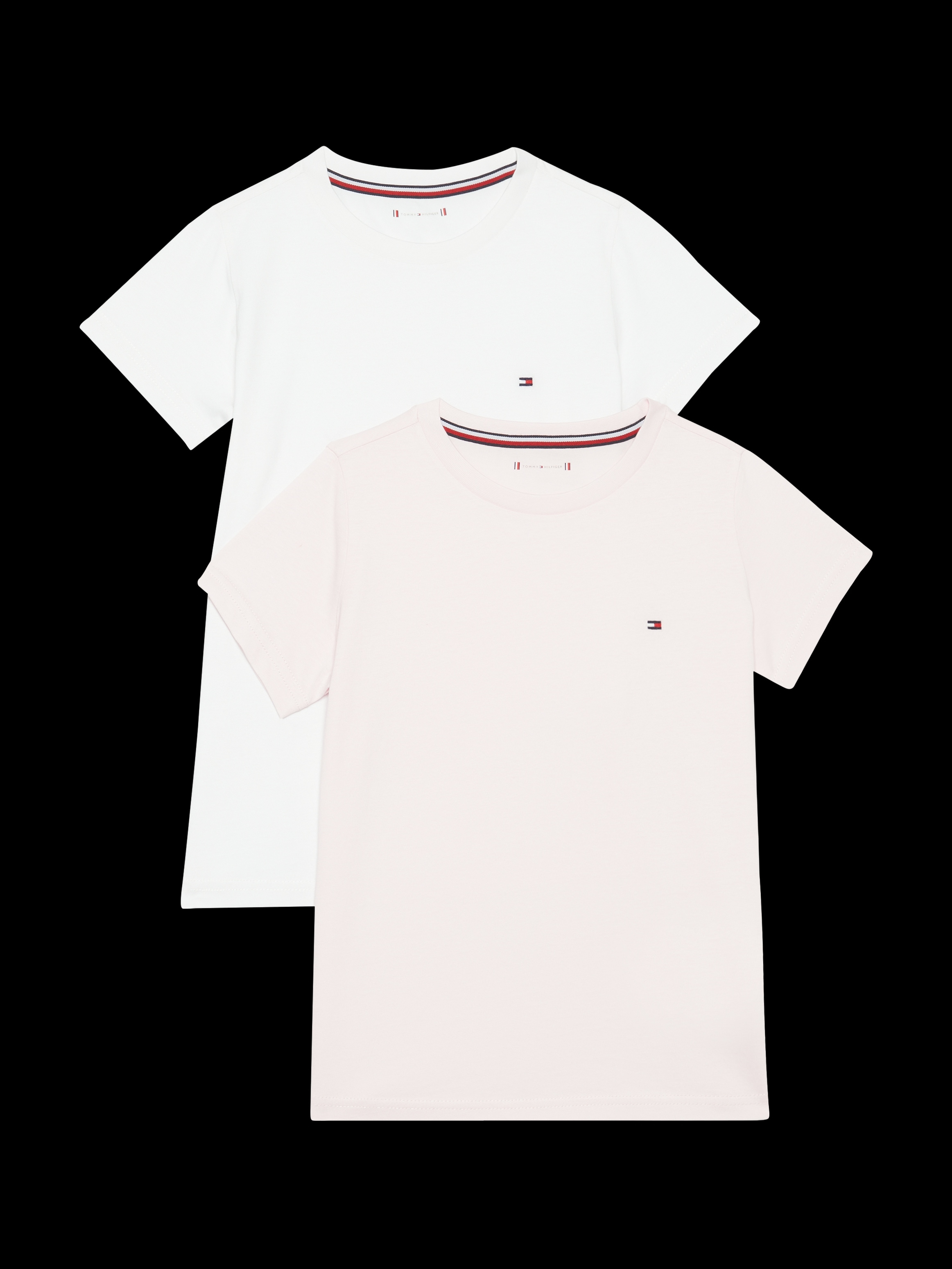 Tommy Hilfiger Underwear »2P CN TEE mit Stickerei und Rundhals im 2er-Pack« Packung, 2er-Pack, 2 Stk. unifarben, casual, regular fit, Baumwolle, Rundhals