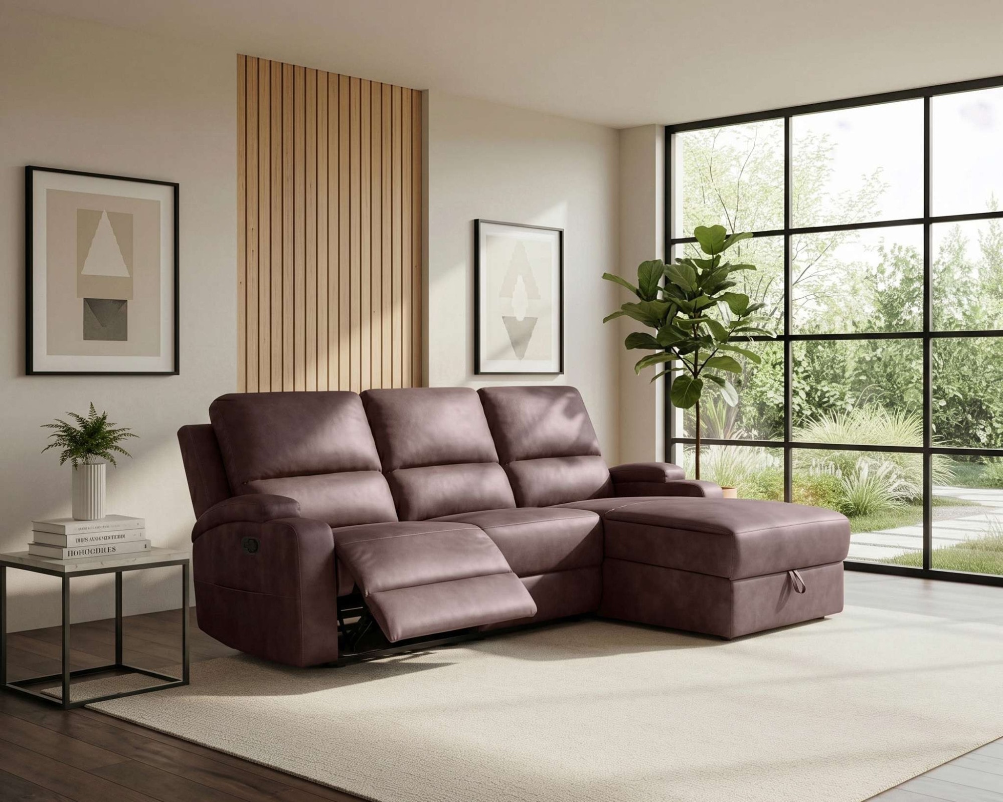 OTTO home Ecksofa »NAPORI Microfaser, L-Form, 210cm, man./elektr. Relaxfunktion« USB-A bei elektr. Variante, Staukasten, Seitentaschen u. Federkern