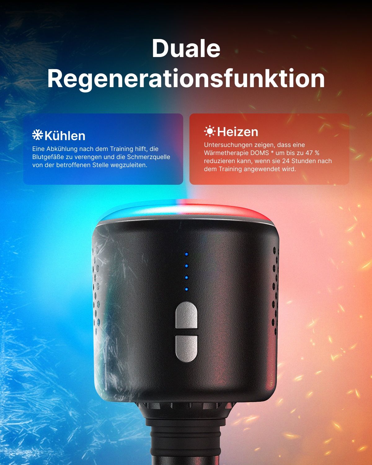 Renpho Massagegerät »Reach 2 Massage Pistole« Temperaturgezielte Entlastung der Muskeln