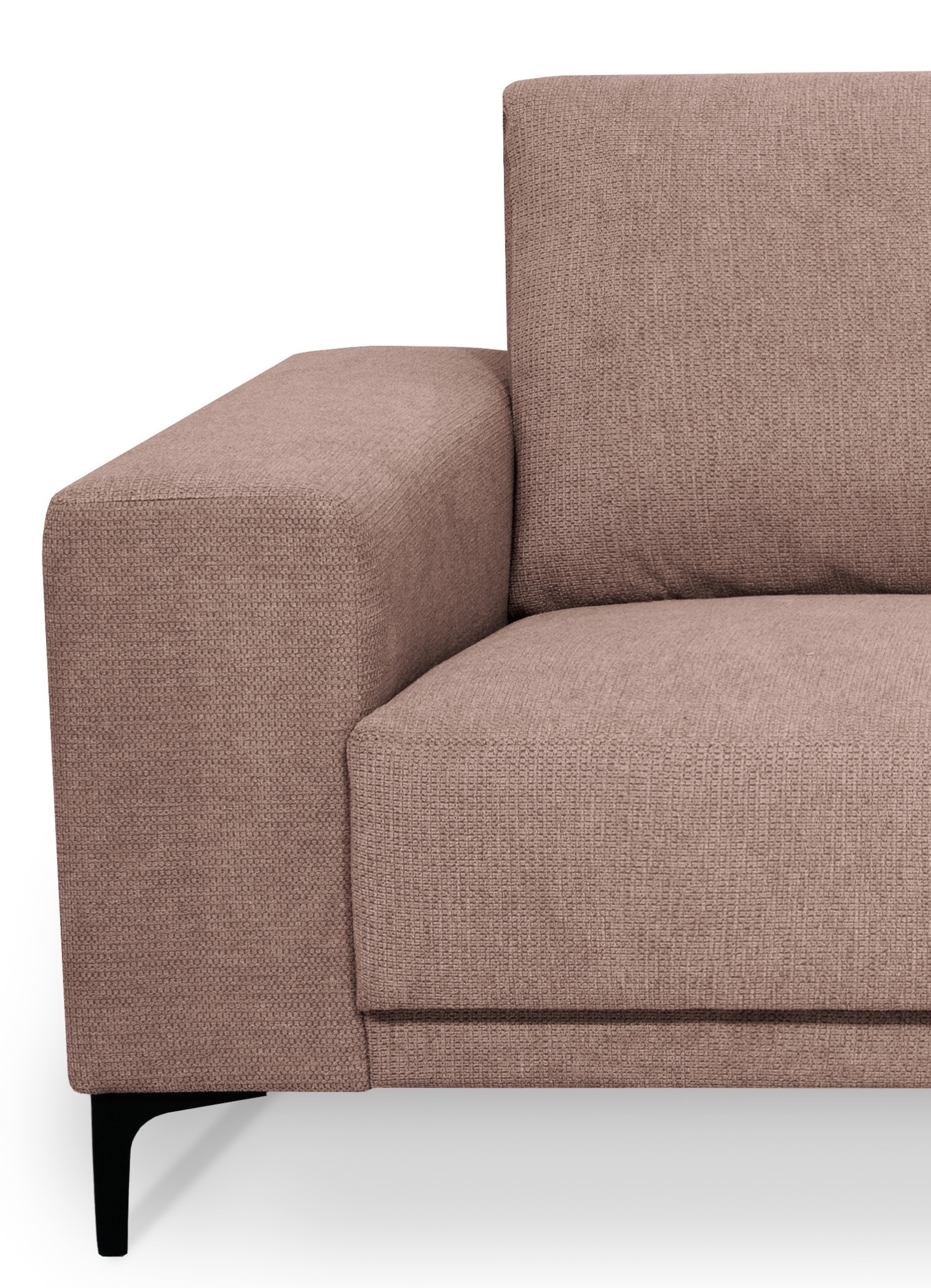 Places of Style 3-Sitzer »Xander«, Breite 224 cm, Soft-Touch Chenille, schwarze Metallfüßen