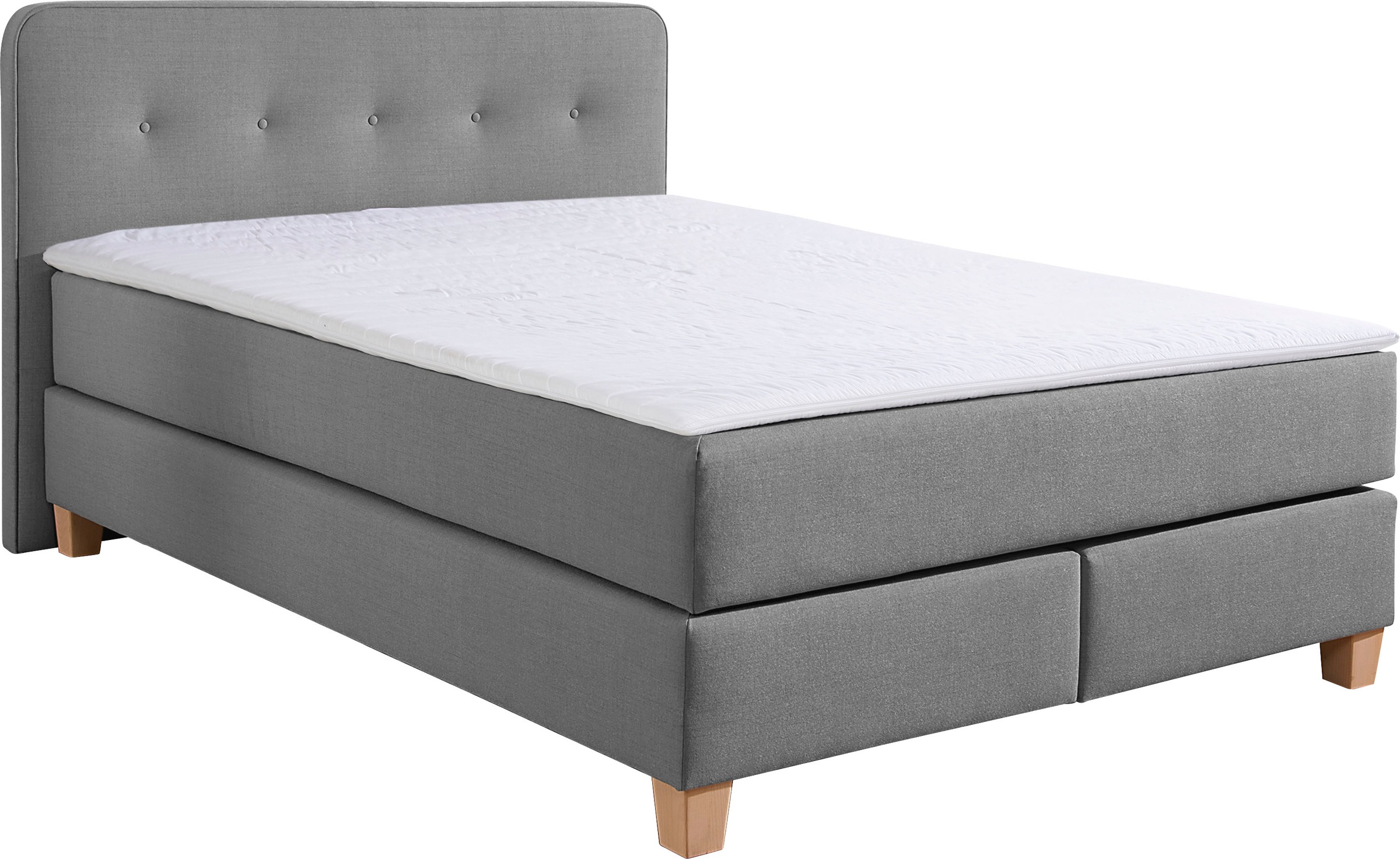 Home affaire Boxspringbett »Fargo«, in Überlänge 220 cm, mit Topper, 3 Ausführungen, 4, Breiten