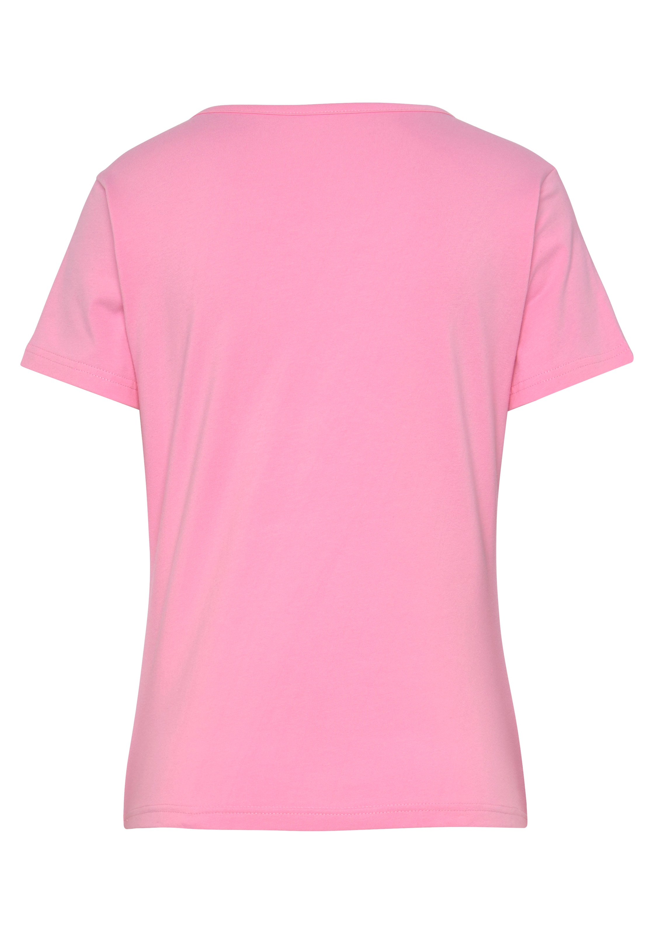 Vivance Kurzarmshirt T-Shirt mit Stickerei, Loungewear