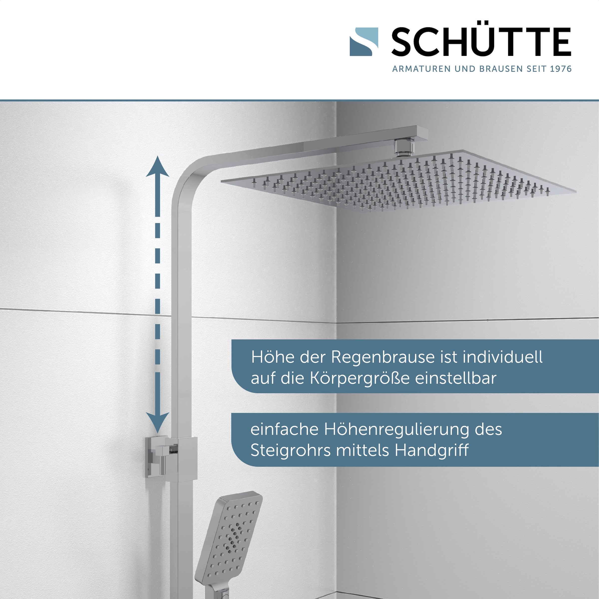 Schütte Brausegarnitur »OCEAN«, Sicherheitssperre, höhenverstellb., inkl. Glasablage, Antikalk