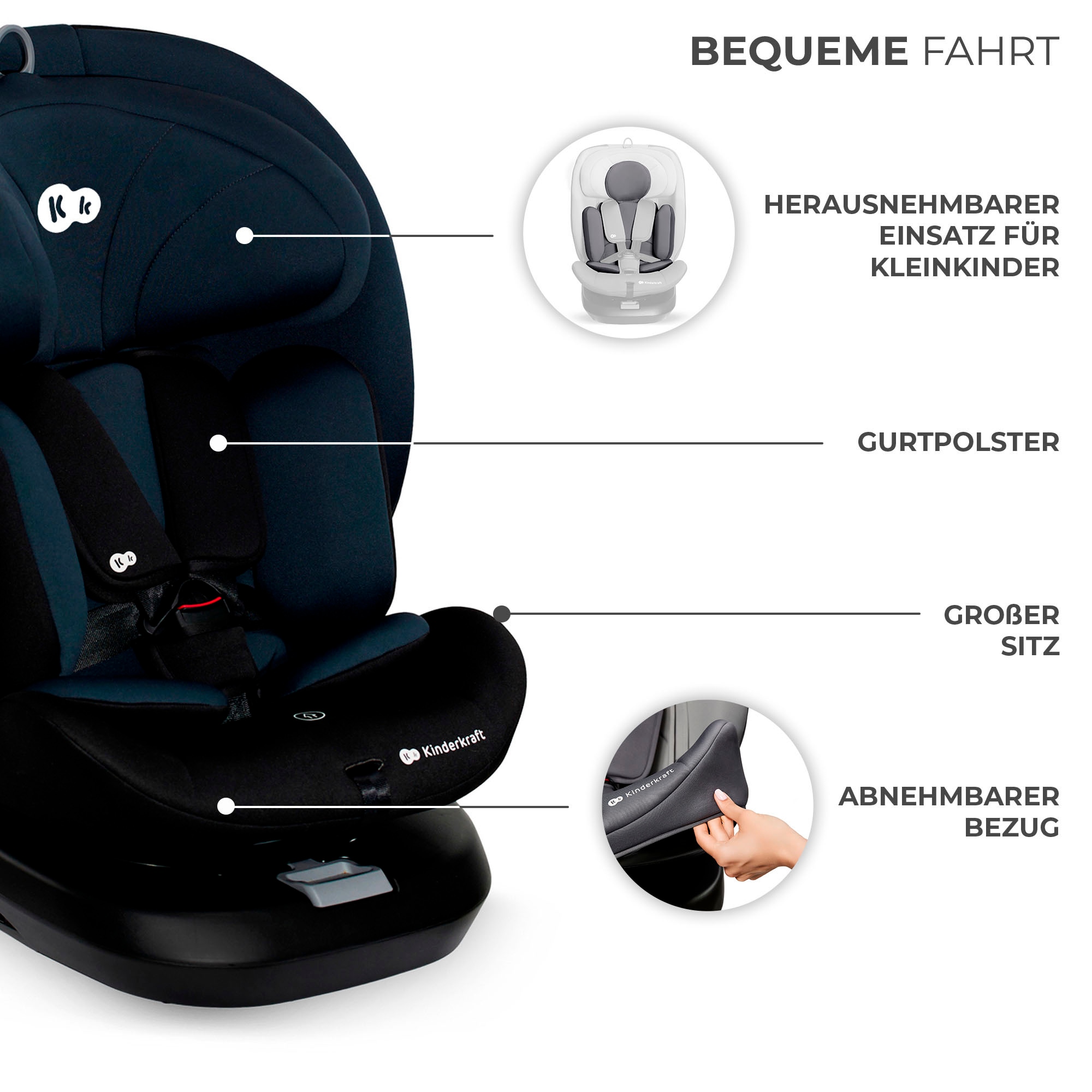 Kinderkraft Autokindersitz »I-GROW i-Size«, 360° – drehbarer Kindersitz