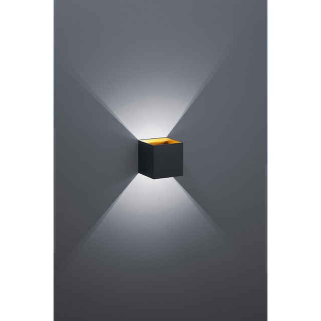 TRIO Leuchten LED Wandleuchte »Louis«, 1 flammig-flammig, schwarz mit  up-and-down Beleuchtung, Innenseite goldfarbig online kaufen | mit 3 Jahren  XXL Garantie