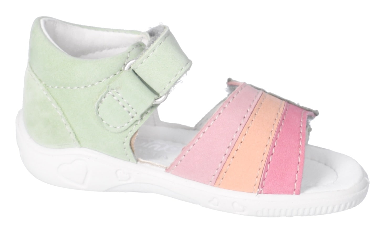 PEPINO by RICOSTA Sandale »Tia WMS: mittel«  , Klettsandale im Regenbogendesign, WMS, Größenschablone zum Download