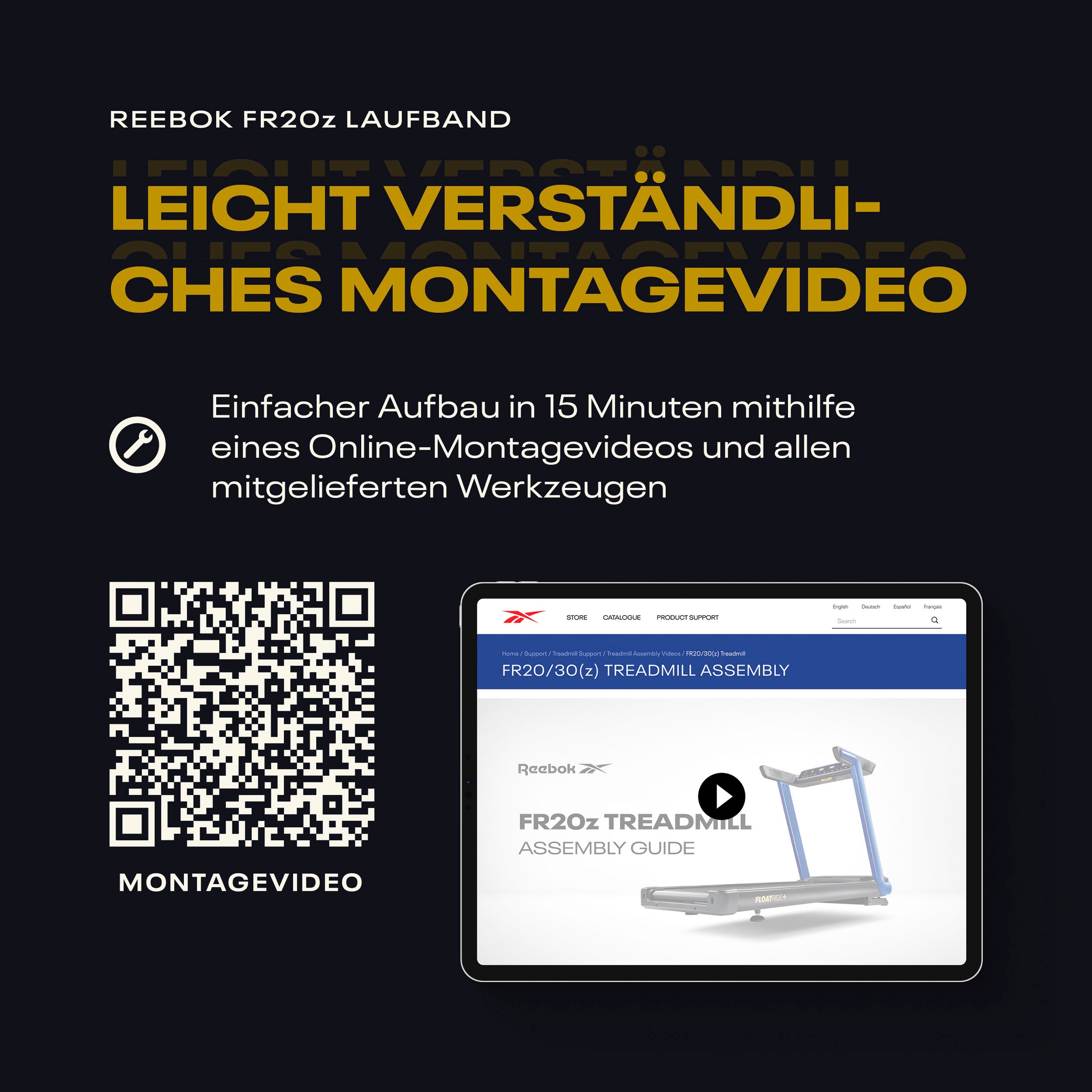 Reebok Laufband »FR20z Floatride« bis max. 18 km/h, mit Steigung, 120 kg max. Benutzergewicht