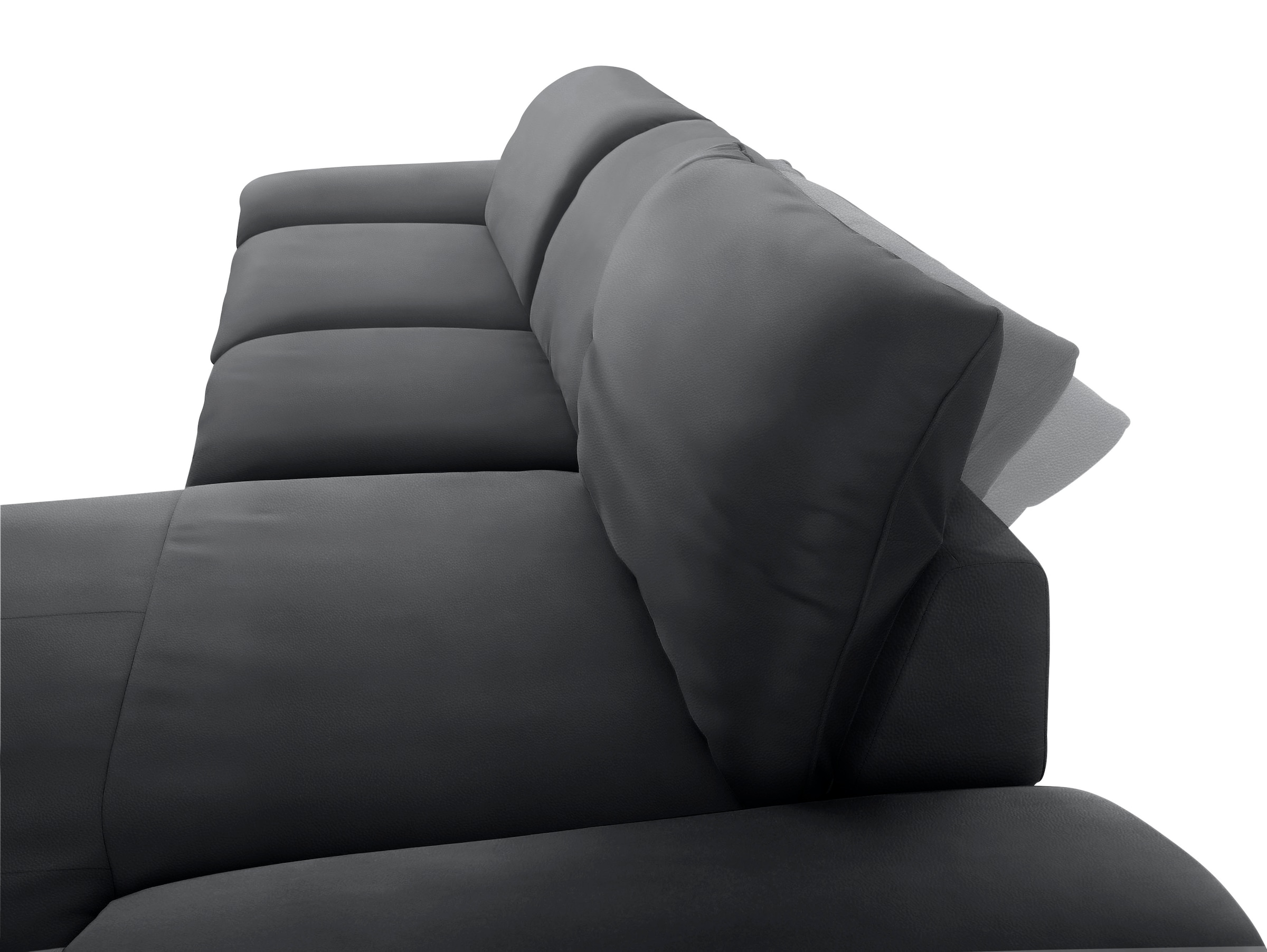 W.SCHILLIG Ecksofa »enjoy&MORE, Designsofa, bequem, zeitlos und elegant, L-Form«, mit Sitztiefenverstellung, Füße silber matt, Breite 340 cm