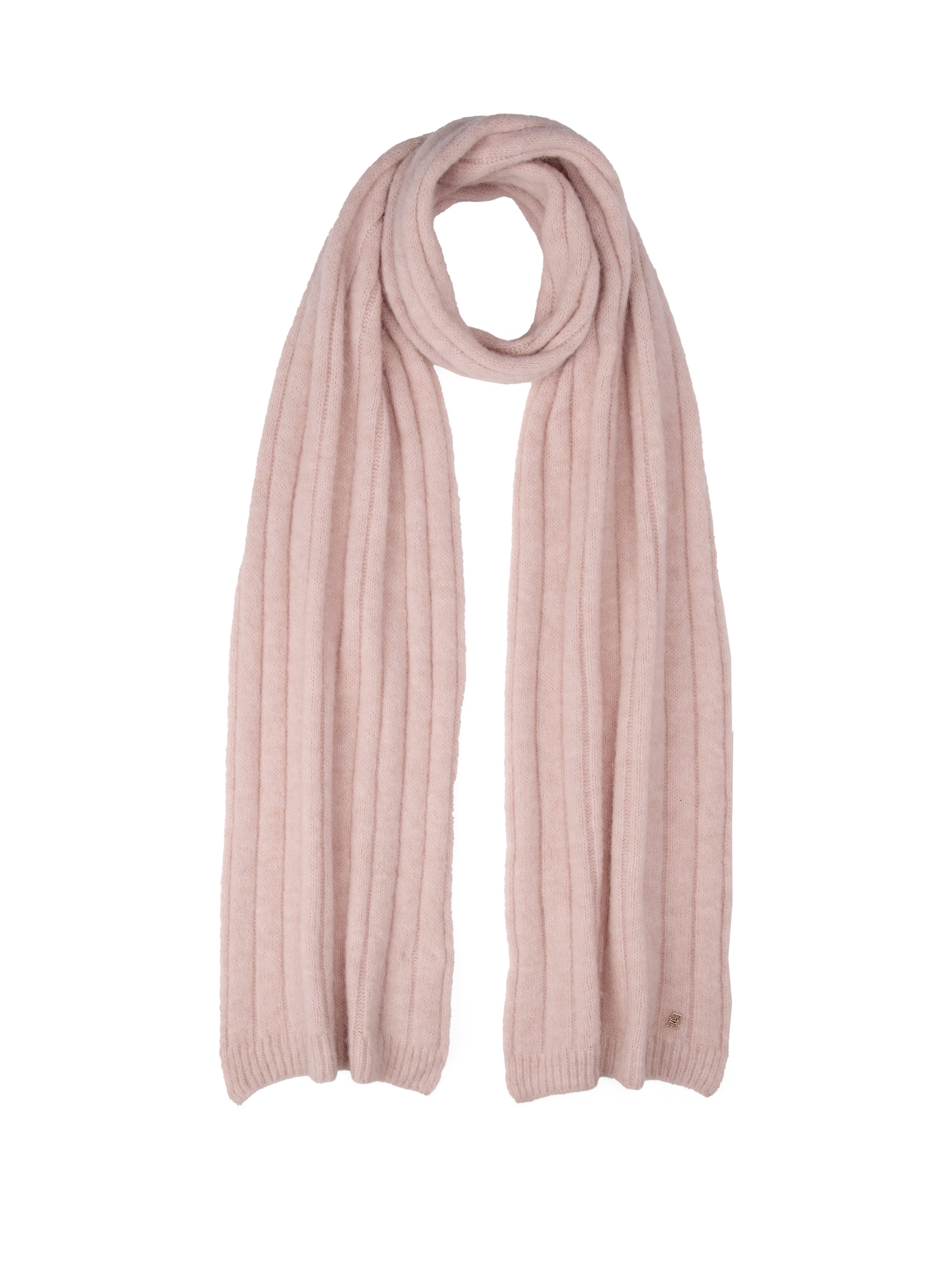 Tommy Hilfiger Strickschal »TH TIMELESS SCARF«, mit Monogramm-Emblem