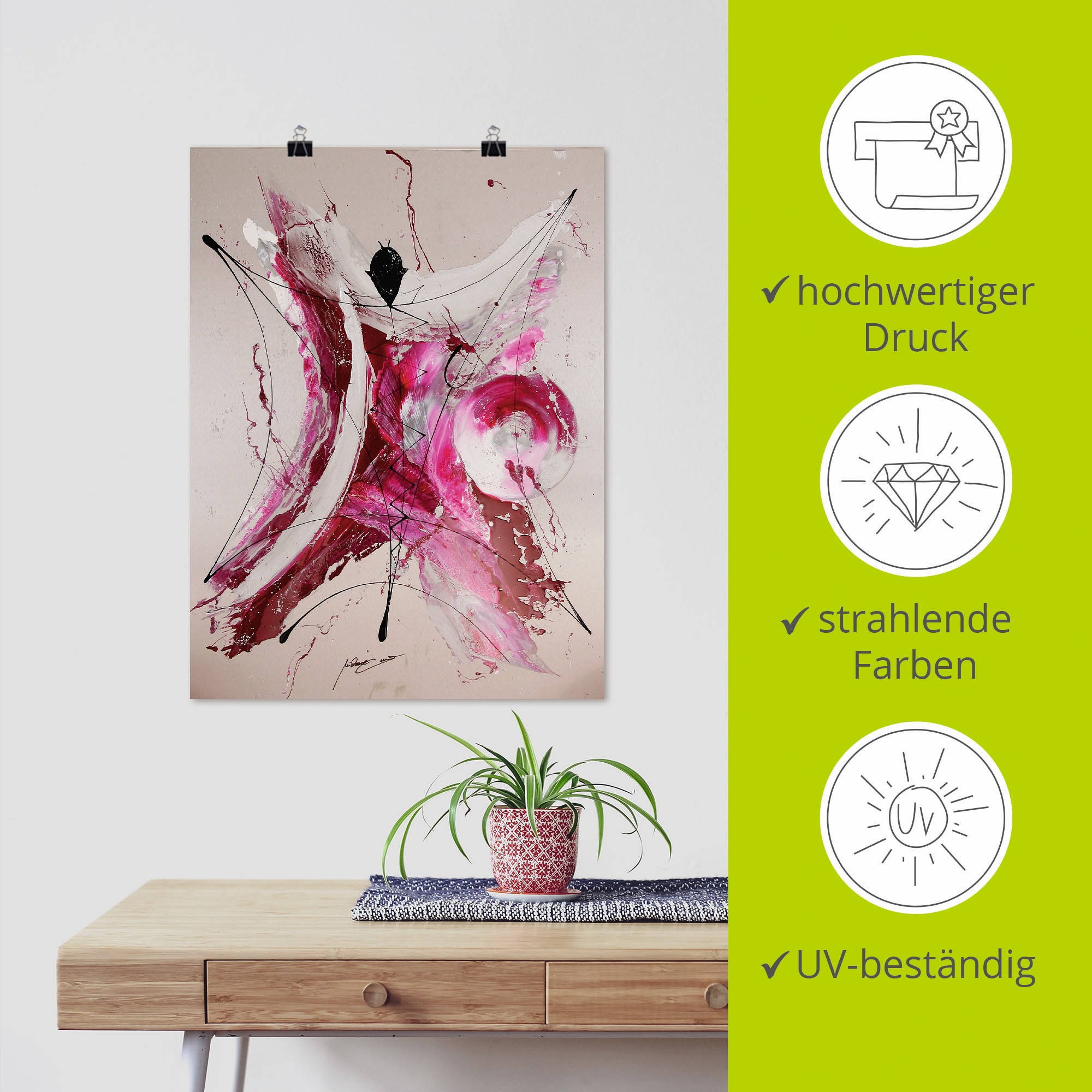 Artland Wandbild »Mephisto I« Gegenstandslos 1 Stk. tlg. als Leinwandbild, Poster in verschied. Größen